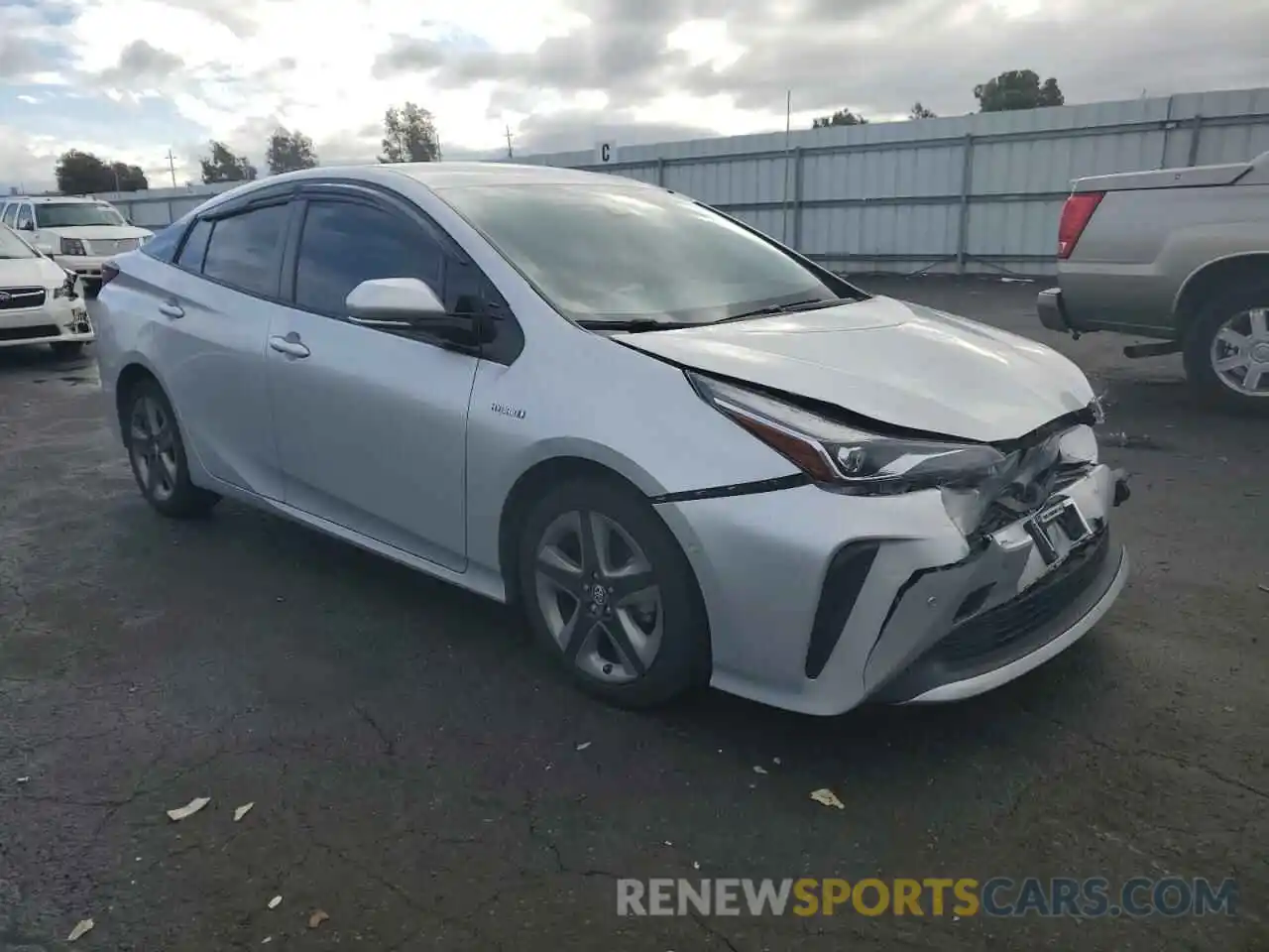 4 Photograph of a damaged car JTDKARFU5K3079865 TOYOTA PRIUS 2019