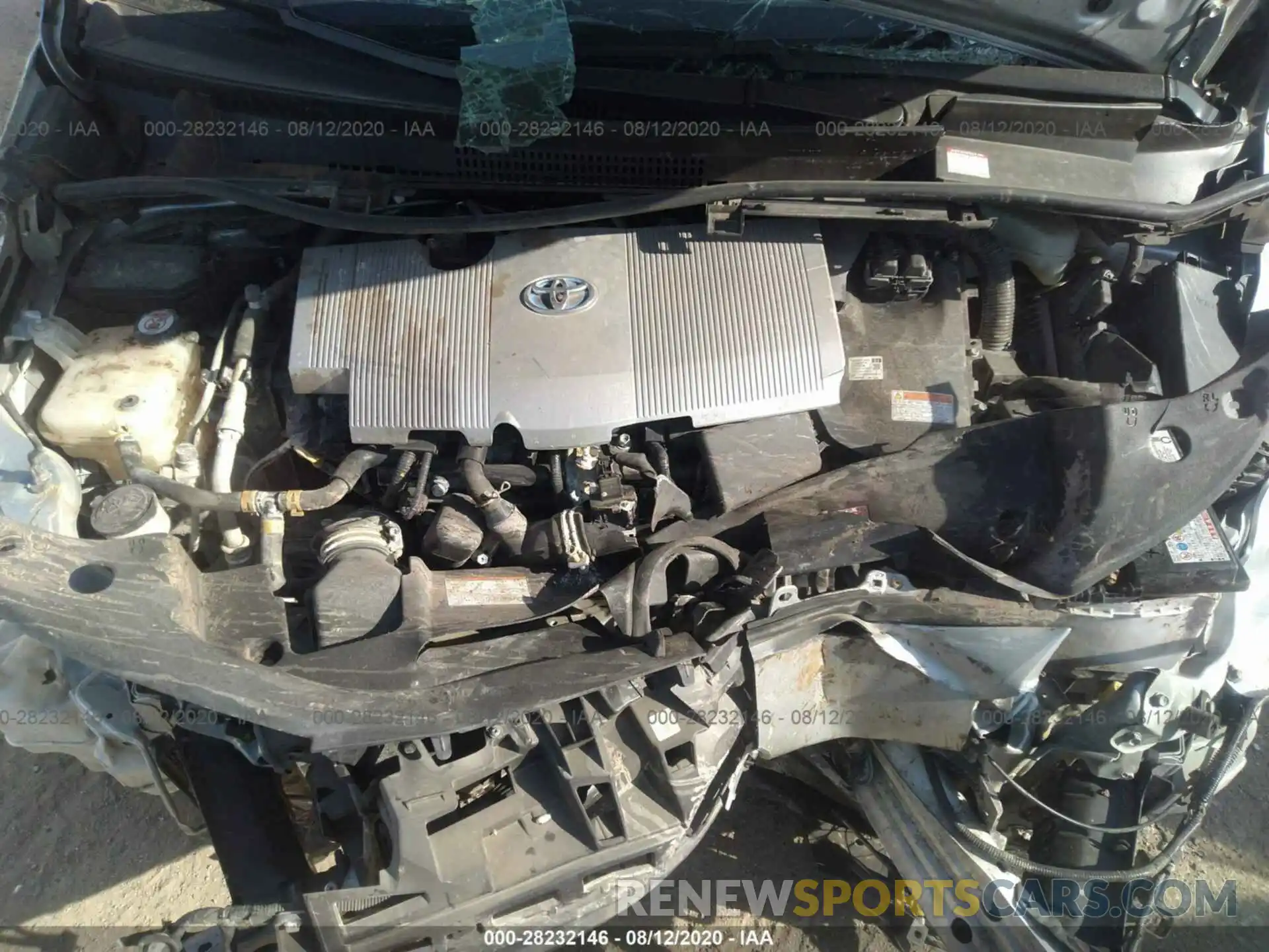 10 Photograph of a damaged car JTDKARFU5K3080272 TOYOTA PRIUS 2019