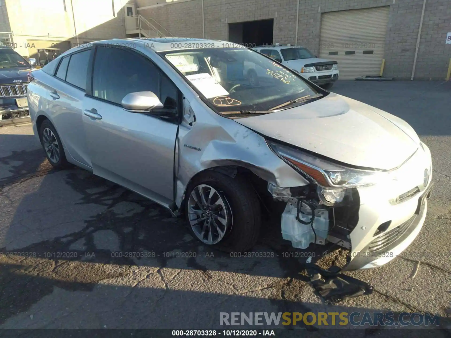 1 Photograph of a damaged car JTDKARFU5K3085939 TOYOTA PRIUS 2019