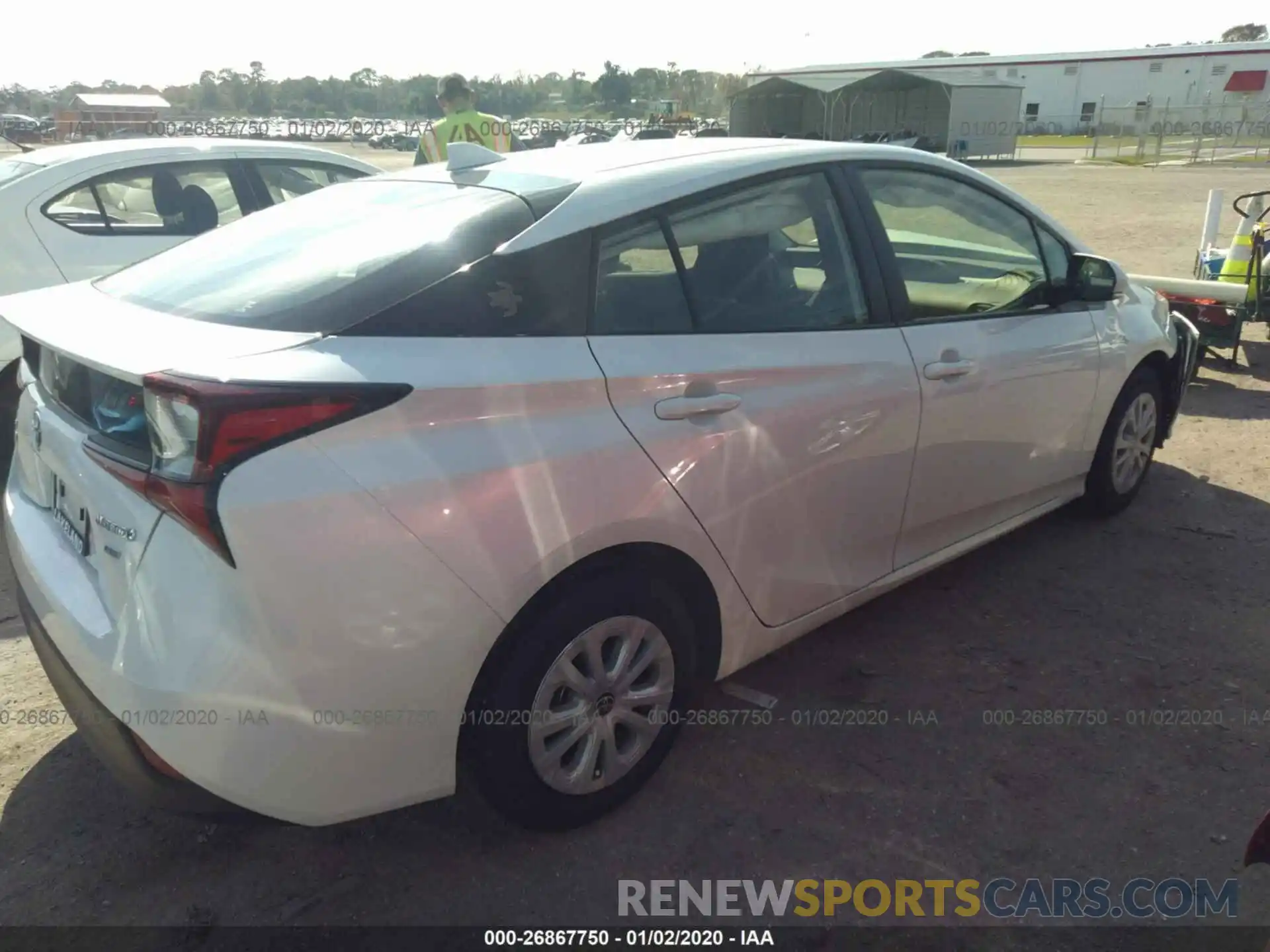 4 Photograph of a damaged car JTDKARFU5K3087531 TOYOTA PRIUS 2019