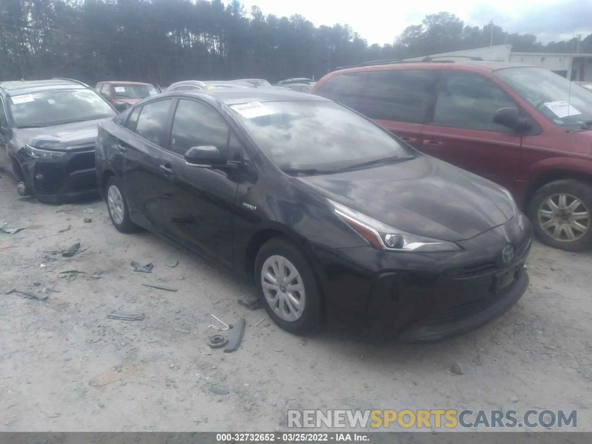 1 Photograph of a damaged car JTDKARFU5K3089151 TOYOTA PRIUS 2019