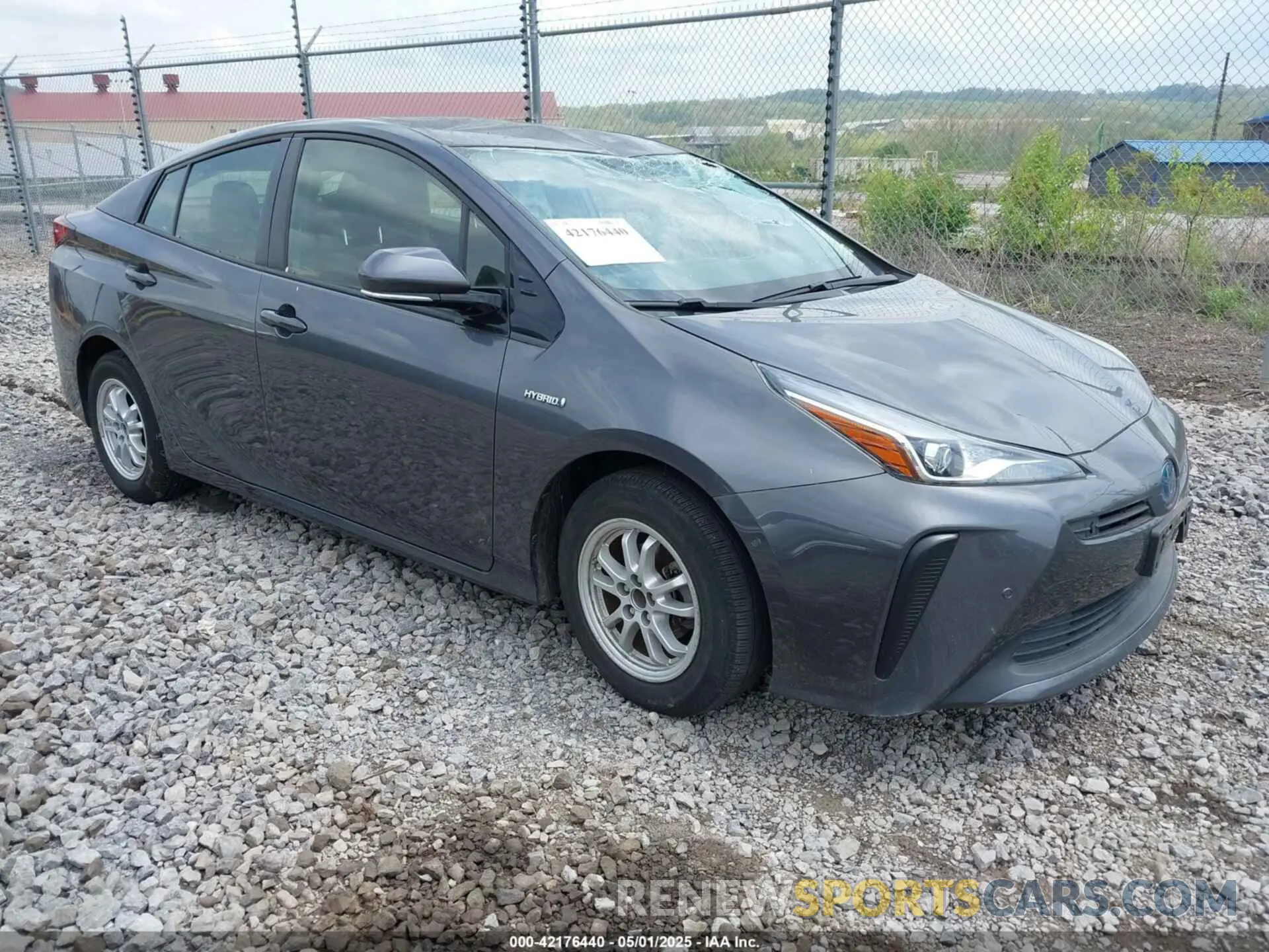 1 Photograph of a damaged car JTDKARFU5K3096732 TOYOTA PRIUS 2019