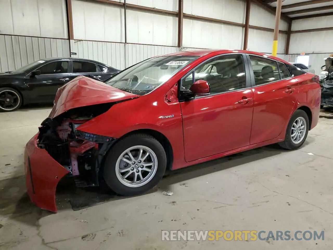 1 Photograph of a damaged car JTDKARFU5K3100990 TOYOTA PRIUS 2019