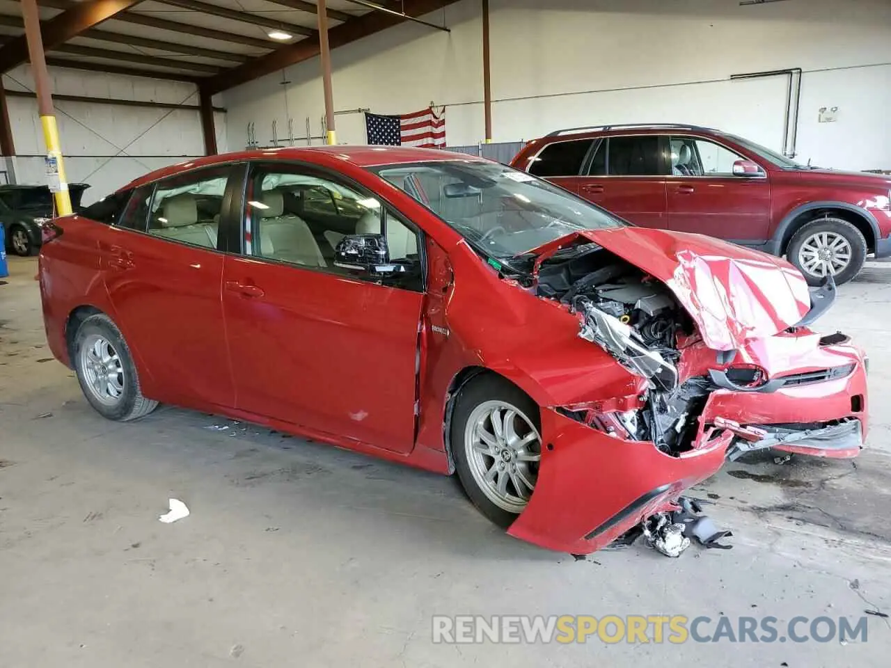 4 Photograph of a damaged car JTDKARFU5K3100990 TOYOTA PRIUS 2019