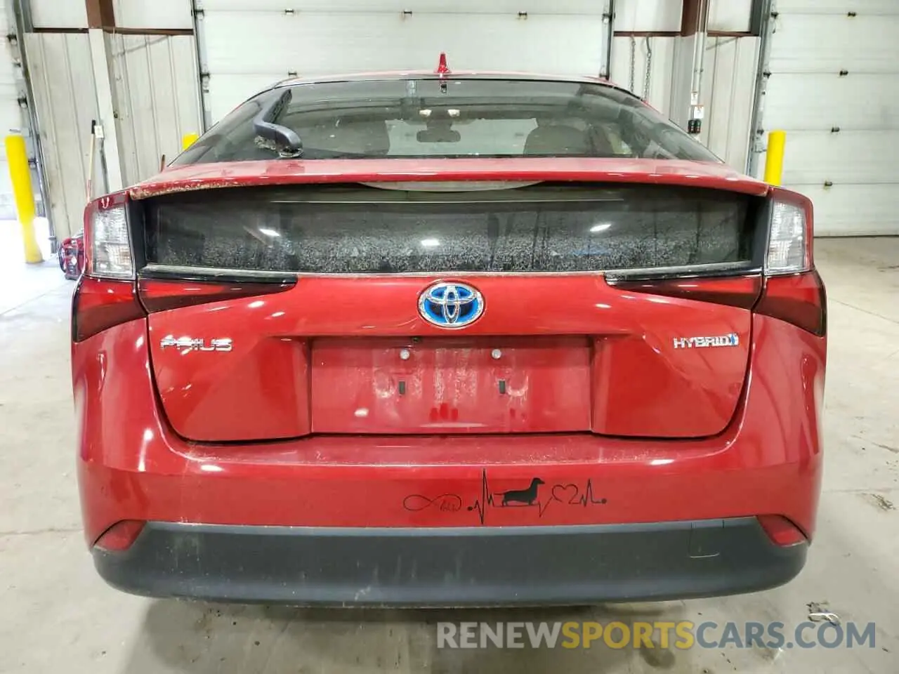 6 Photograph of a damaged car JTDKARFU5K3100990 TOYOTA PRIUS 2019