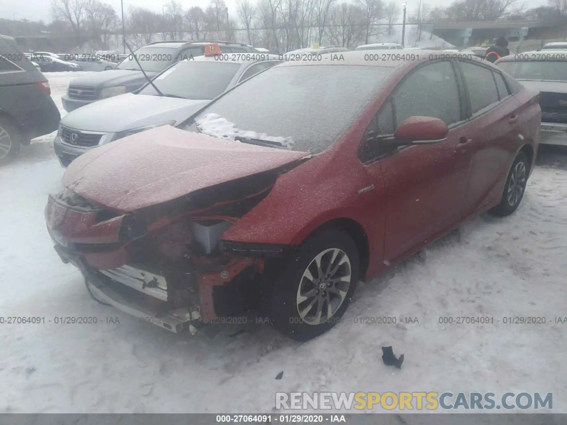 2 Photograph of a damaged car JTDKARFU6K3069720 TOYOTA PRIUS 2019