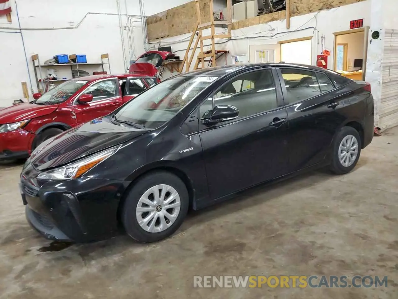 1 Photograph of a damaged car JTDKARFU6K3070446 TOYOTA PRIUS 2019