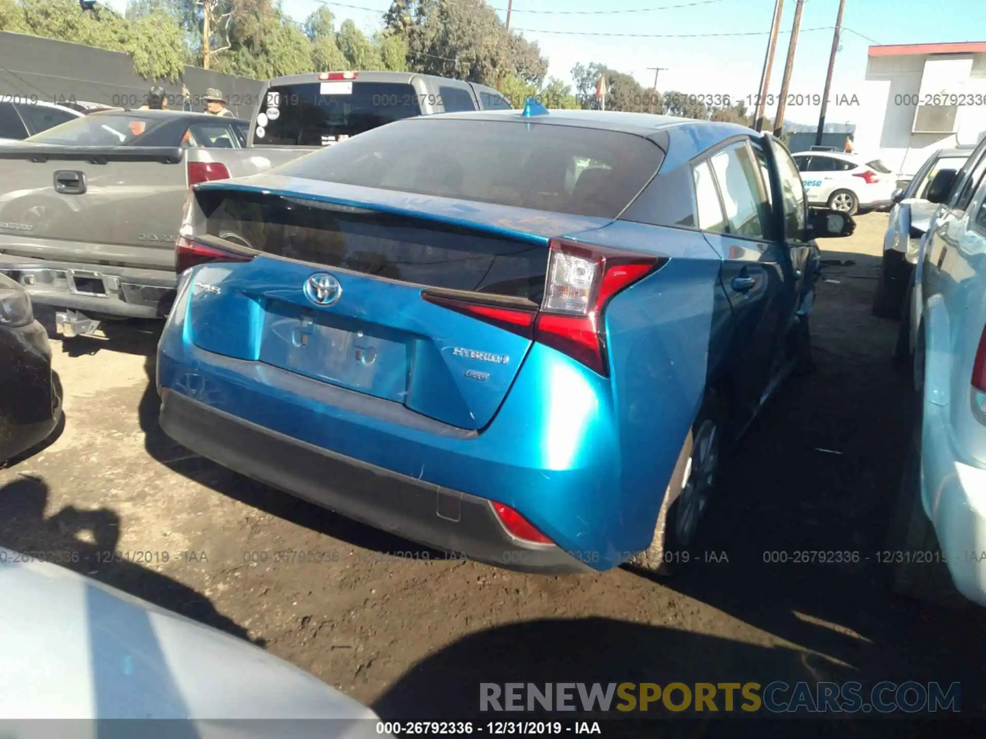 4 Photograph of a damaged car JTDKARFU6K3073833 TOYOTA PRIUS 2019