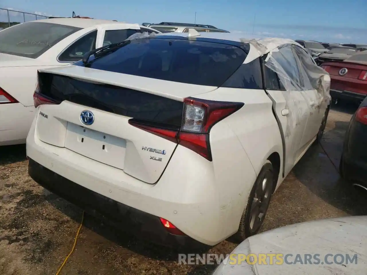 4 Photograph of a damaged car JTDKARFU6K3076408 TOYOTA PRIUS 2019