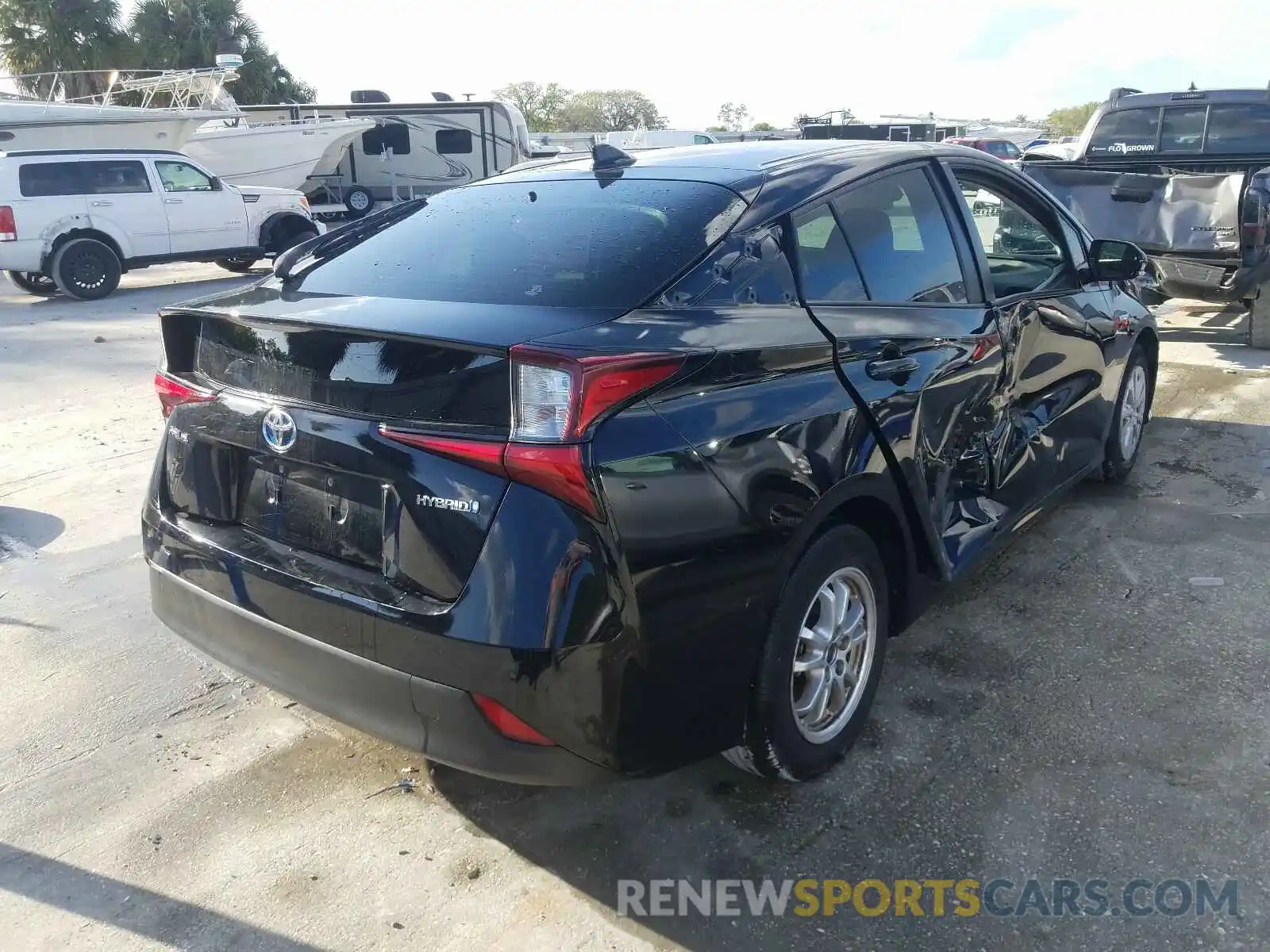 4 Photograph of a damaged car JTDKARFU6K3077235 TOYOTA PRIUS 2019