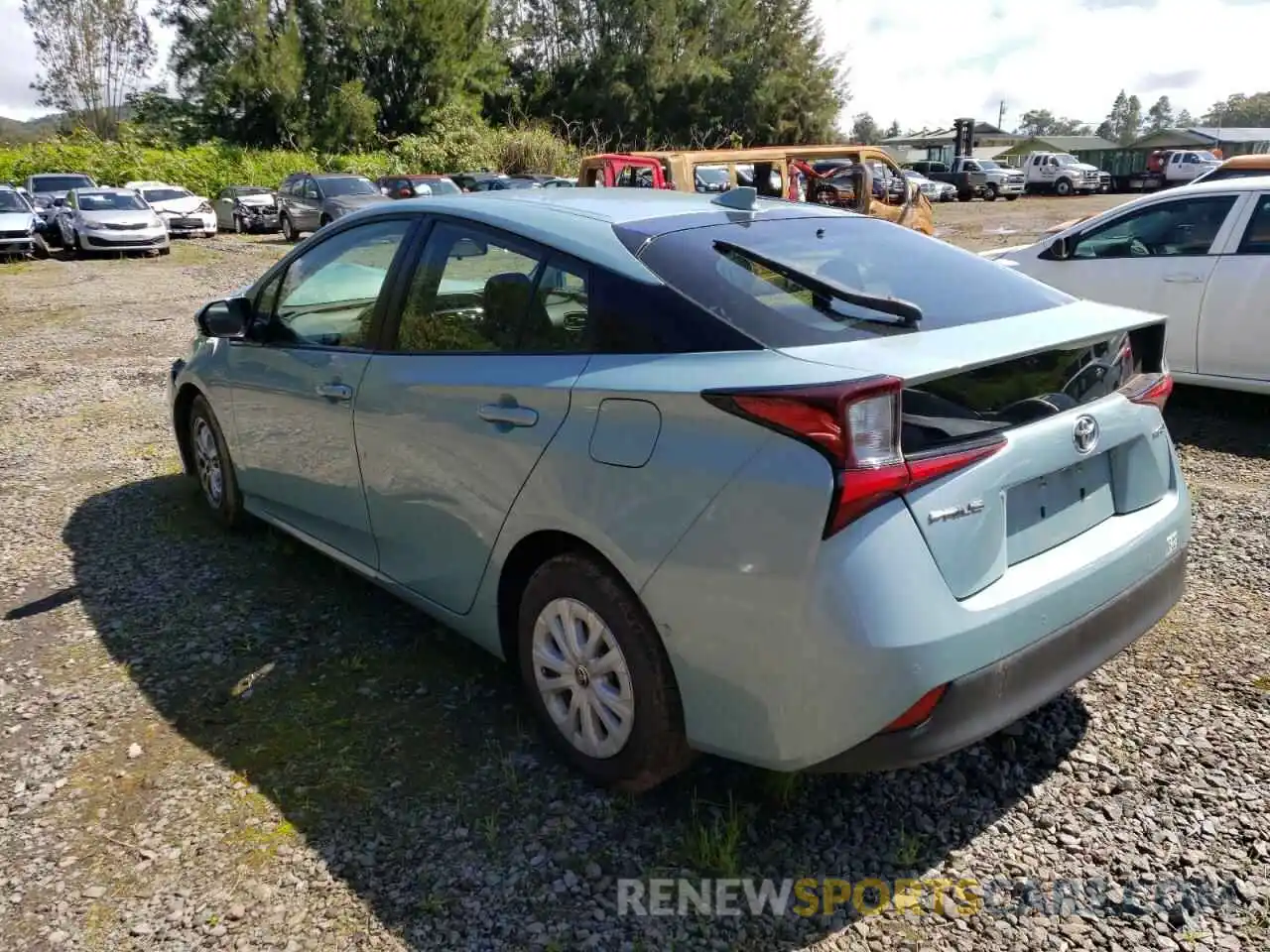 3 Photograph of a damaged car JTDKARFU6K3080541 TOYOTA PRIUS 2019