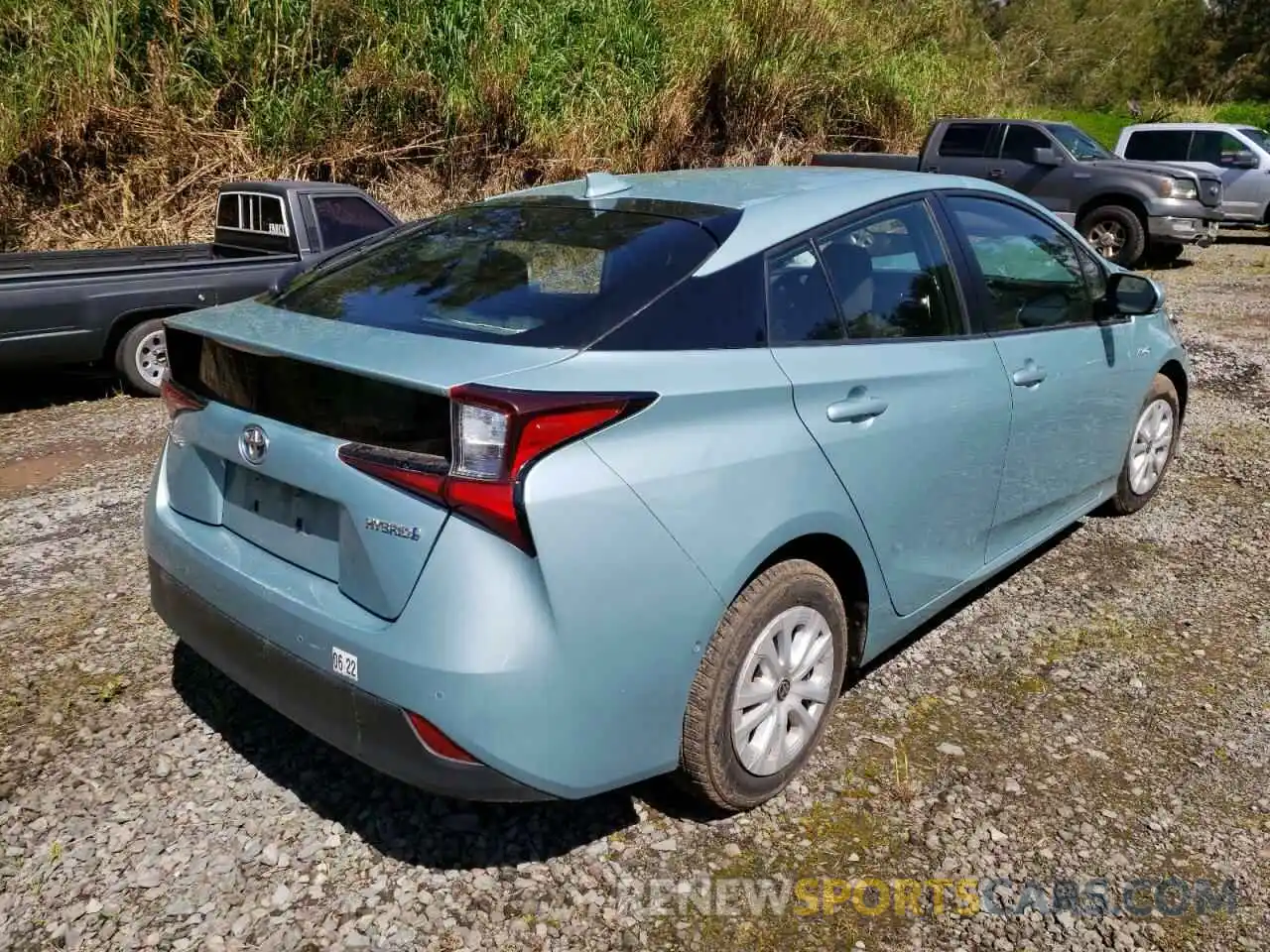 4 Photograph of a damaged car JTDKARFU6K3080541 TOYOTA PRIUS 2019