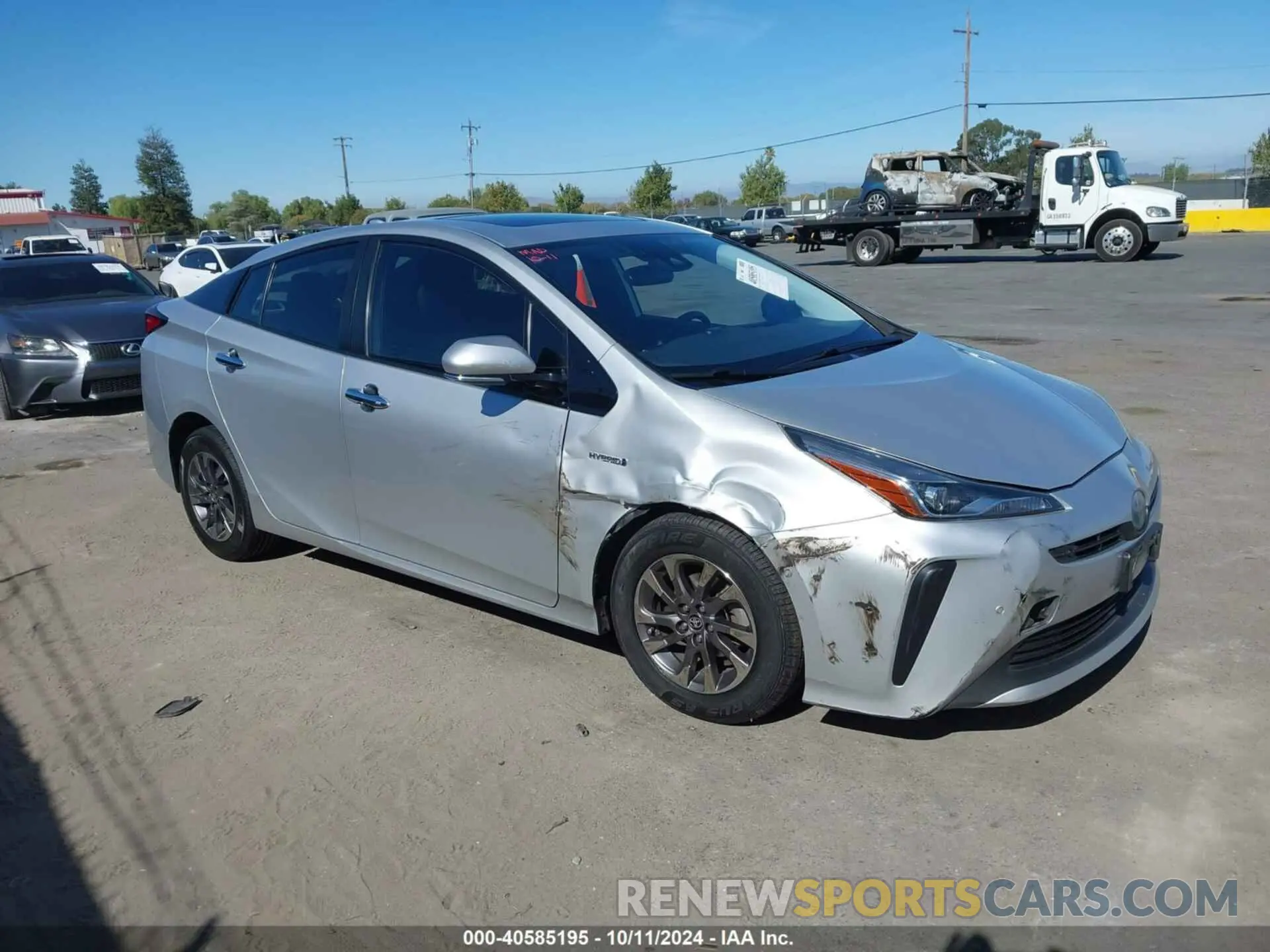 1 Photograph of a damaged car JTDKARFU6K3084900 TOYOTA PRIUS 2019