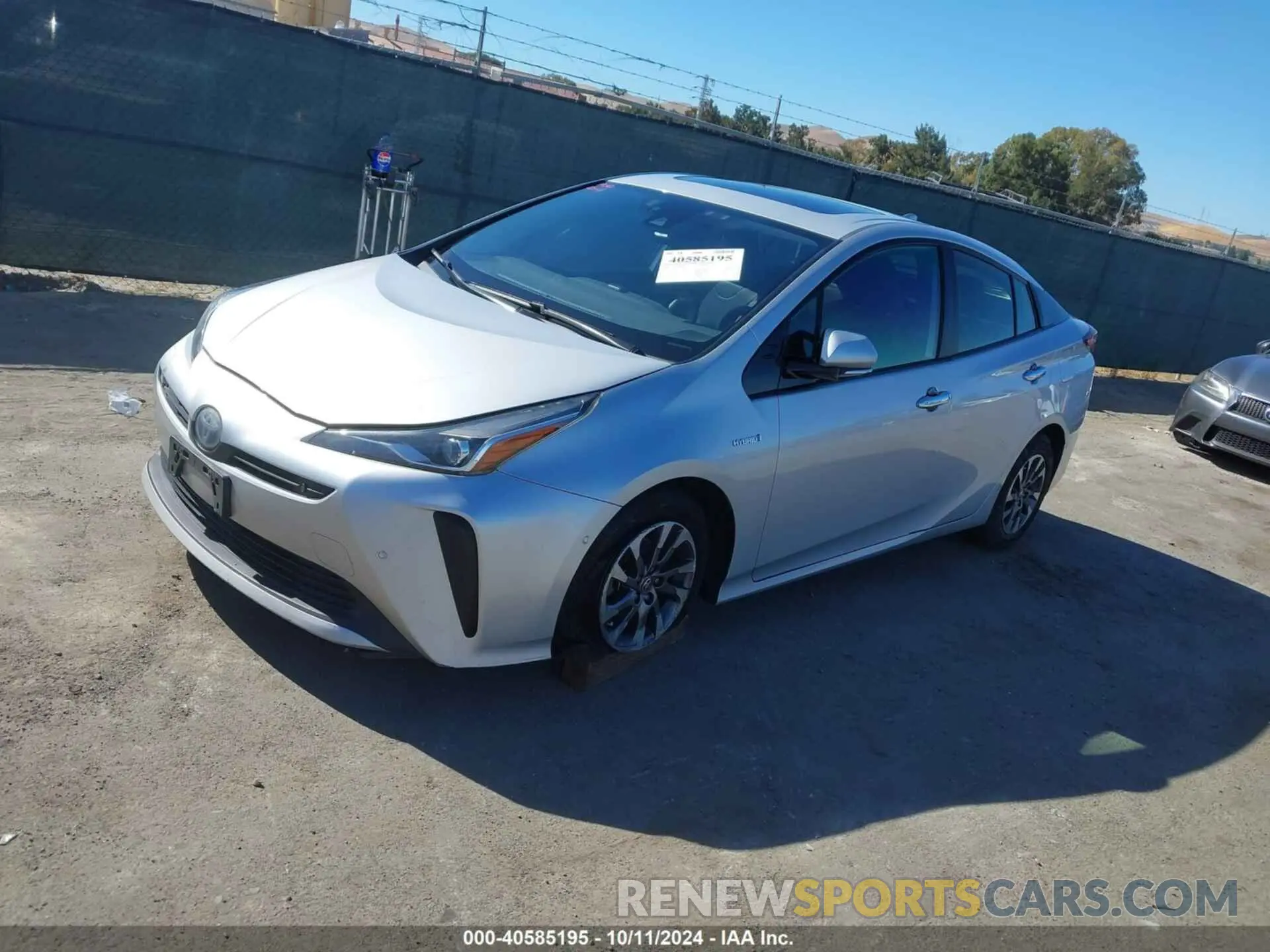 2 Photograph of a damaged car JTDKARFU6K3084900 TOYOTA PRIUS 2019