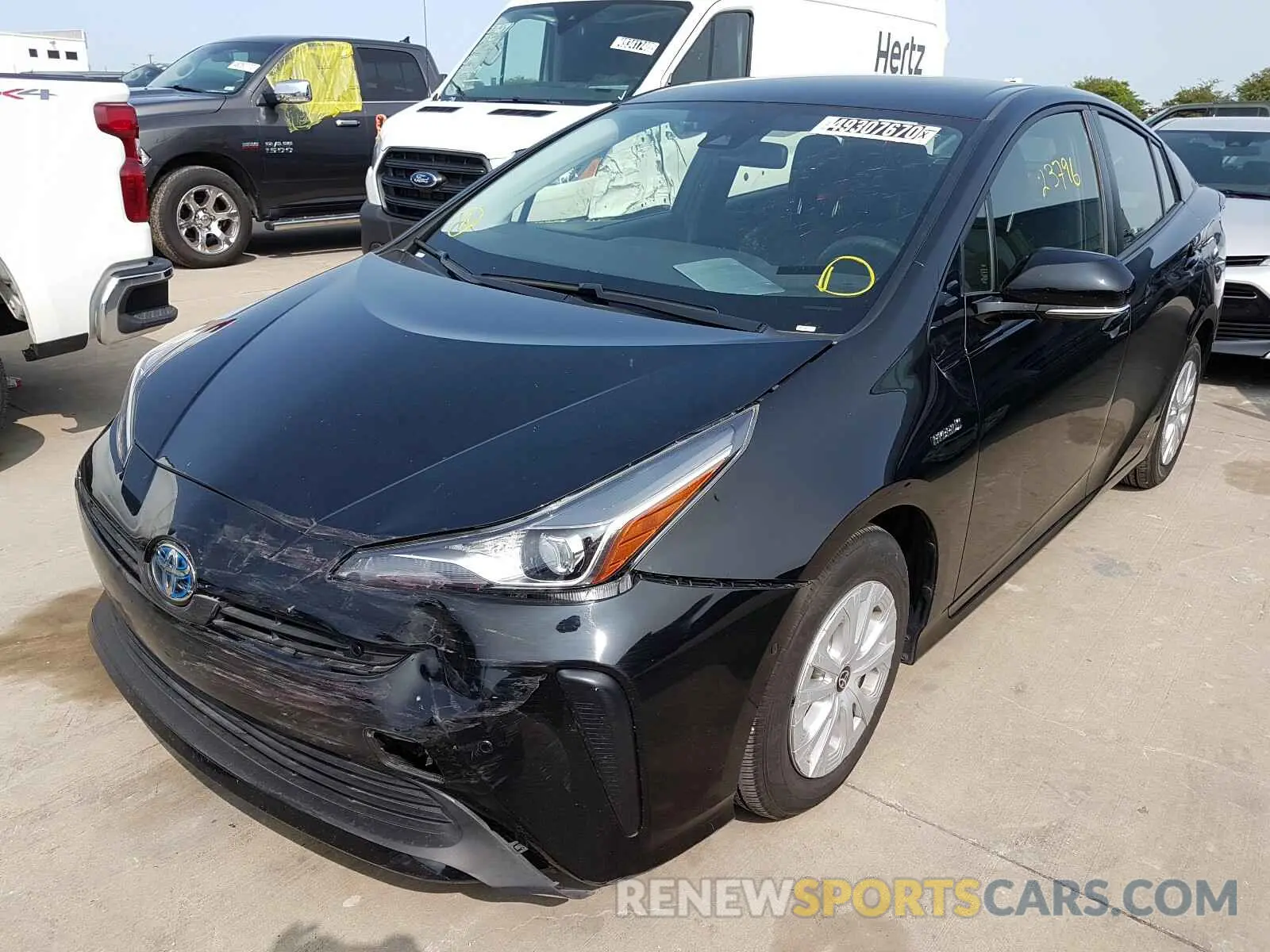 2 Photograph of a damaged car JTDKARFU6K3088039 TOYOTA PRIUS 2019