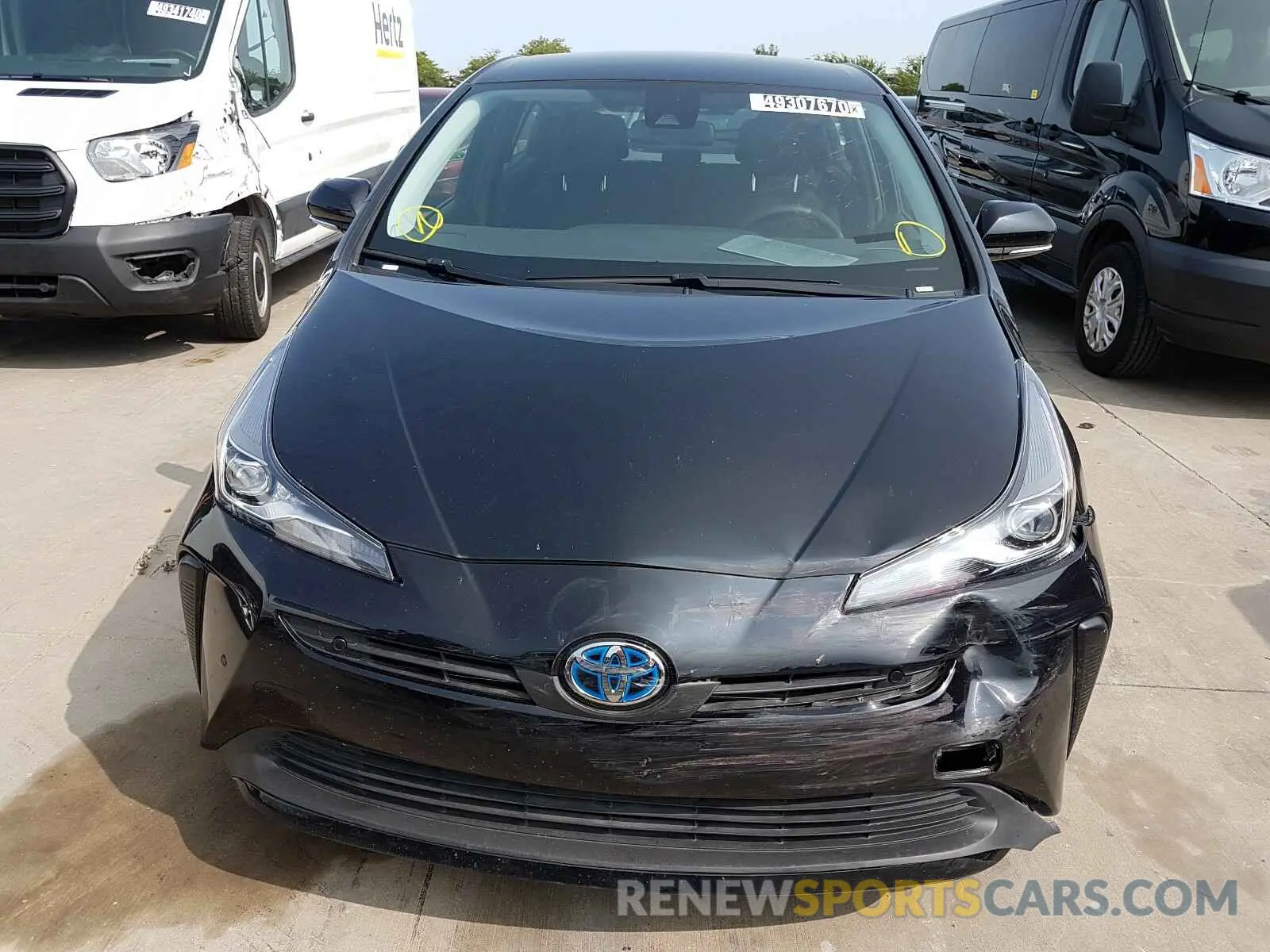 9 Photograph of a damaged car JTDKARFU6K3088039 TOYOTA PRIUS 2019