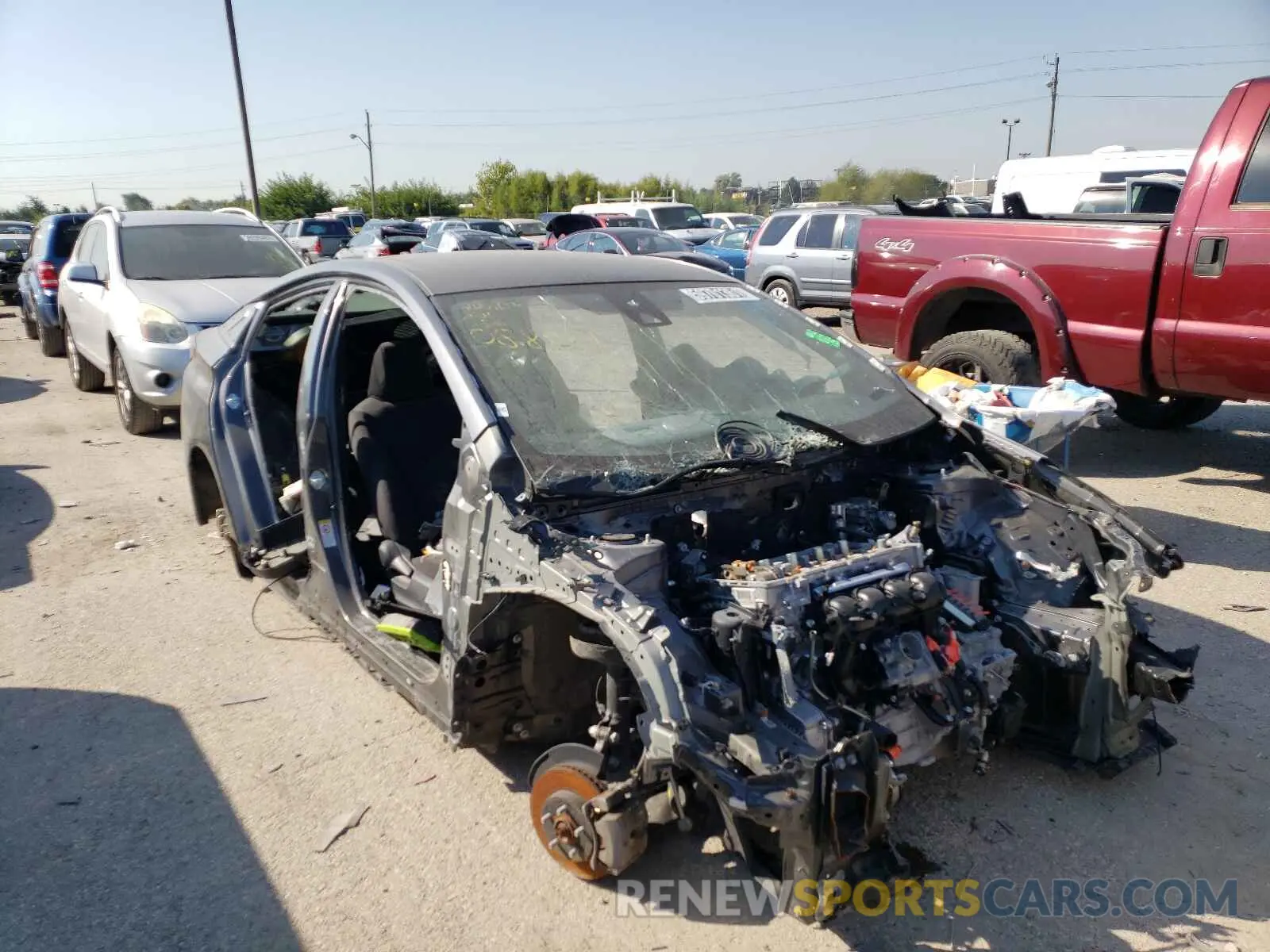 1 Photograph of a damaged car JTDKARFU6K3088851 TOYOTA PRIUS 2019