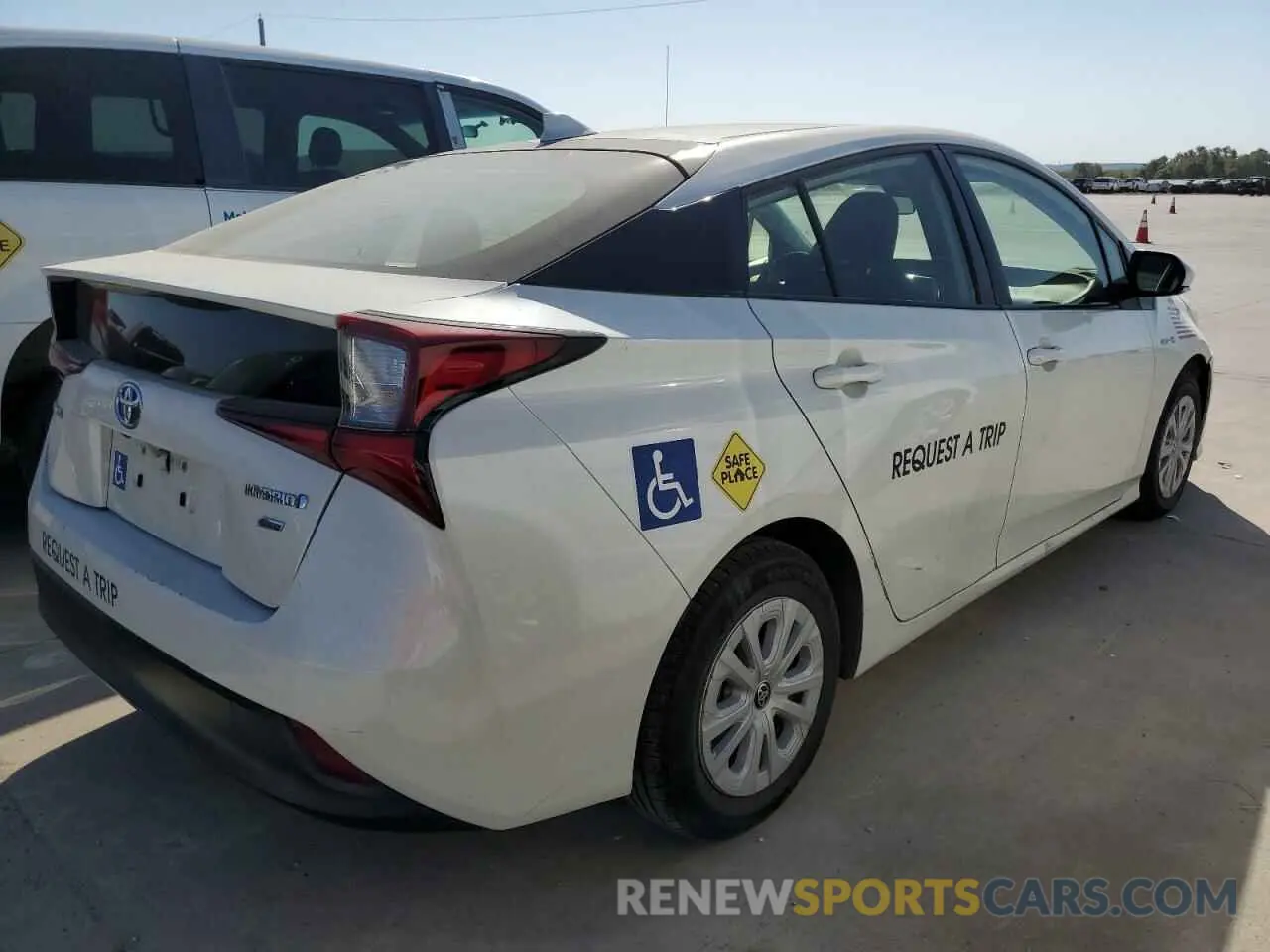 3 Photograph of a damaged car JTDKARFU6K3089143 TOYOTA PRIUS 2019