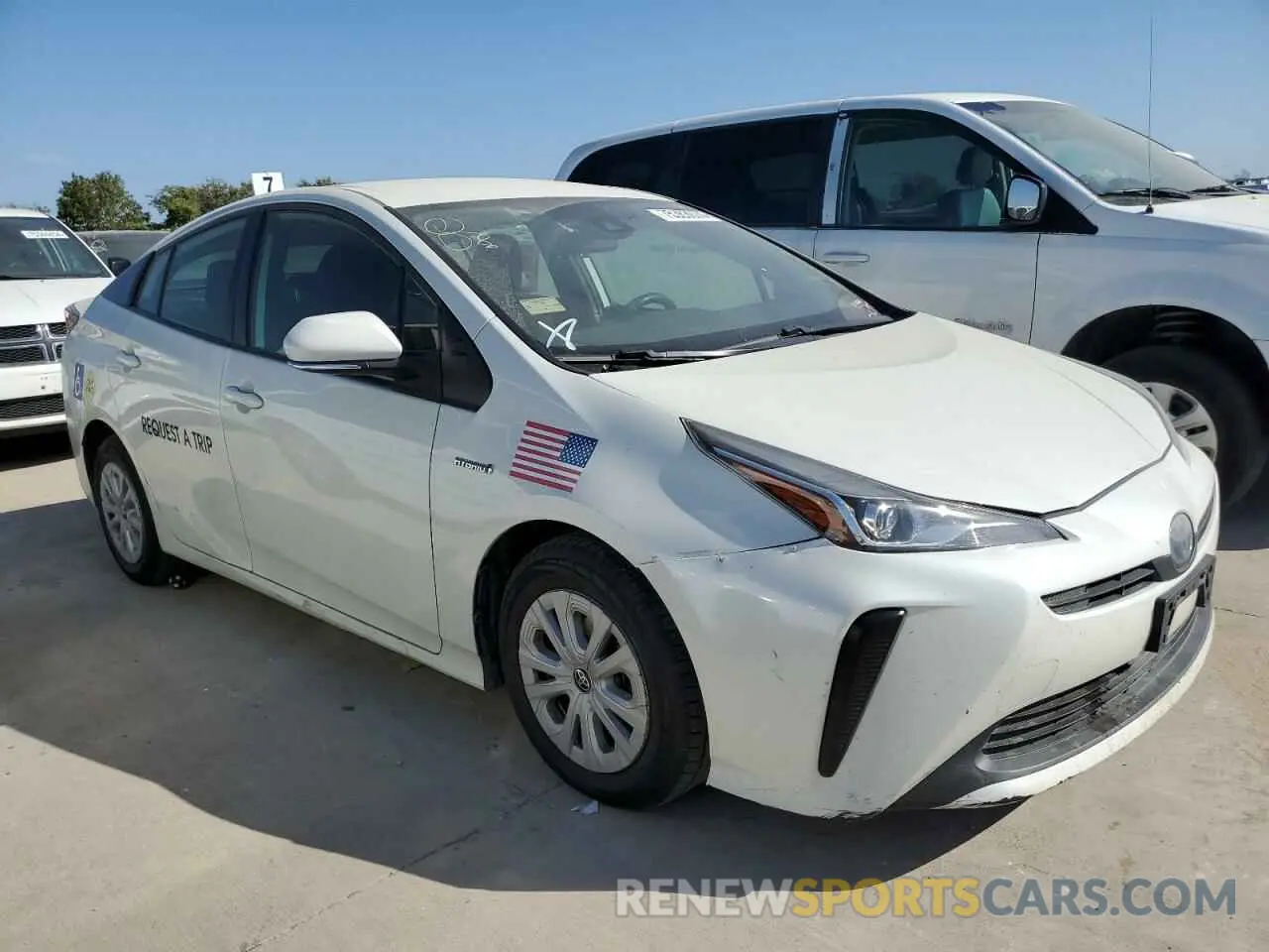 4 Photograph of a damaged car JTDKARFU6K3089143 TOYOTA PRIUS 2019