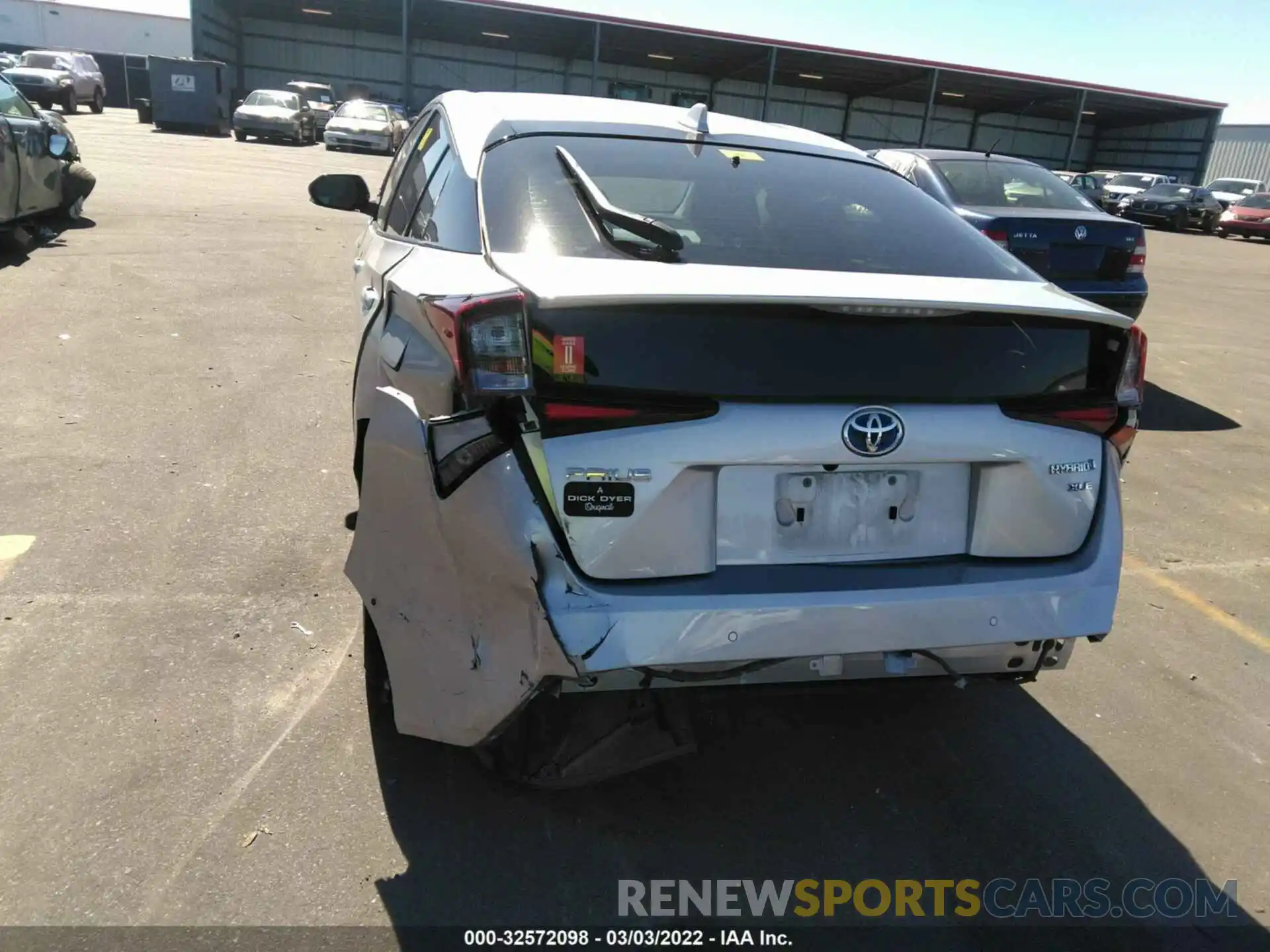 6 Photograph of a damaged car JTDKARFU6K3092186 TOYOTA PRIUS 2019