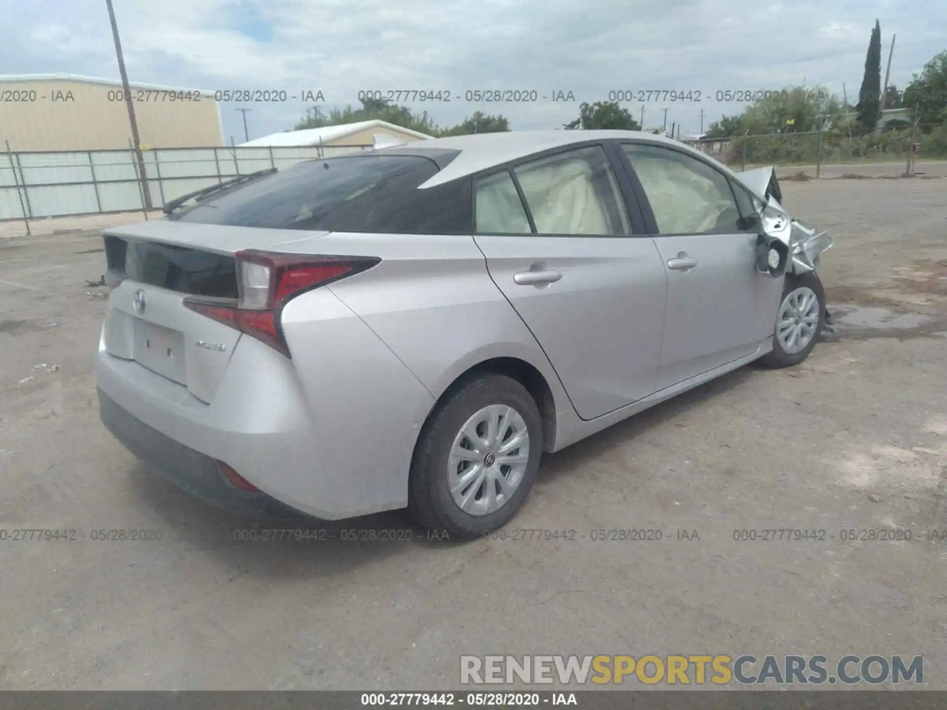 4 Photograph of a damaged car JTDKARFU6K3098313 TOYOTA PRIUS 2019