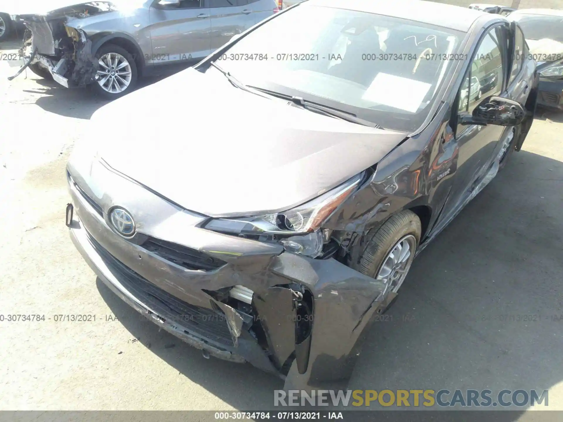 6 Photograph of a damaged car JTDKARFU7K3069242 TOYOTA PRIUS 2019