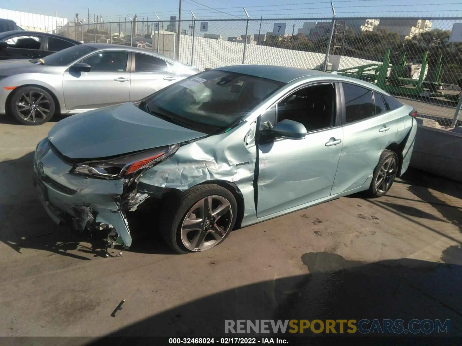 2 Photograph of a damaged car JTDKARFU7K3069595 TOYOTA PRIUS 2019