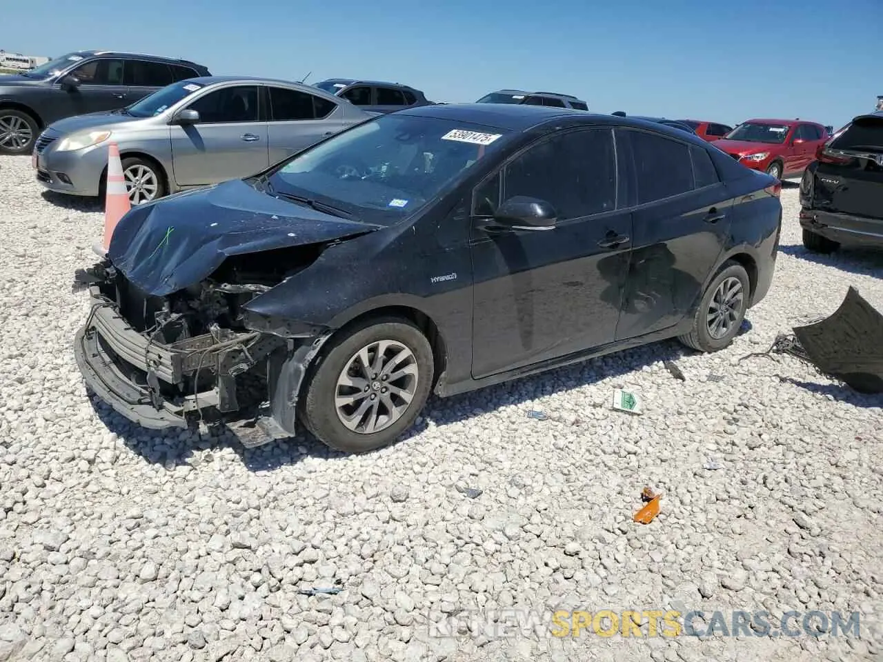 1 Photograph of a damaged car JTDKARFU7K3071668 TOYOTA PRIUS 2019