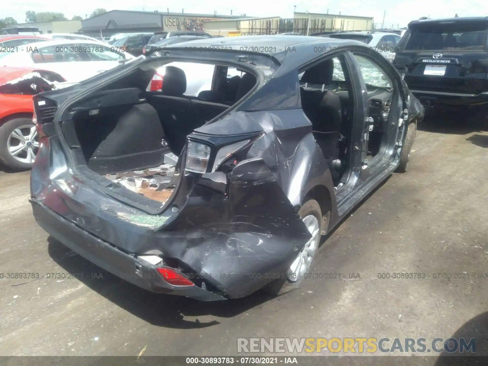 4 Photograph of a damaged car JTDKARFU7K3073548 TOYOTA PRIUS 2019