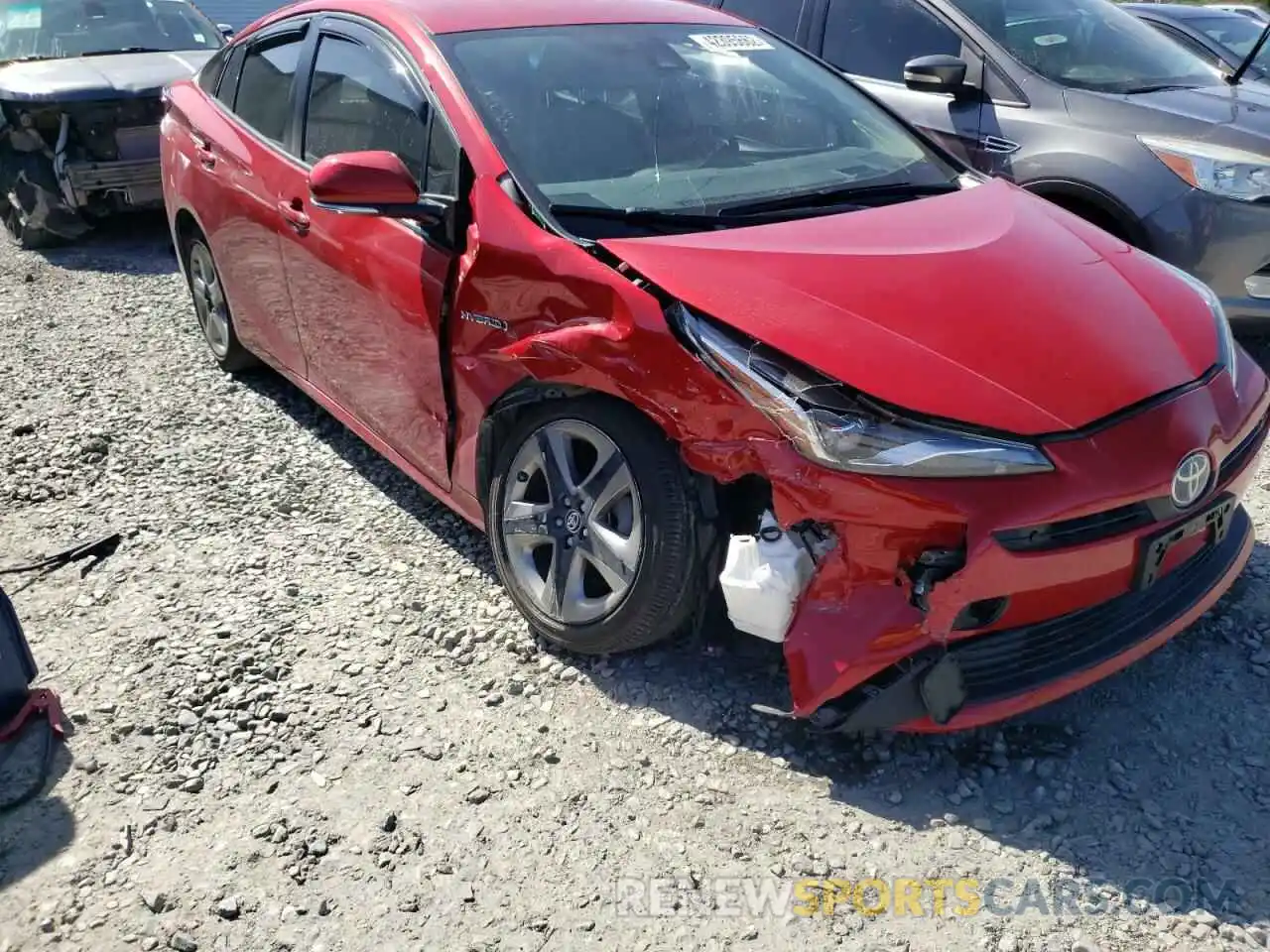 9 Photograph of a damaged car JTDKARFU7K3074022 TOYOTA PRIUS 2019