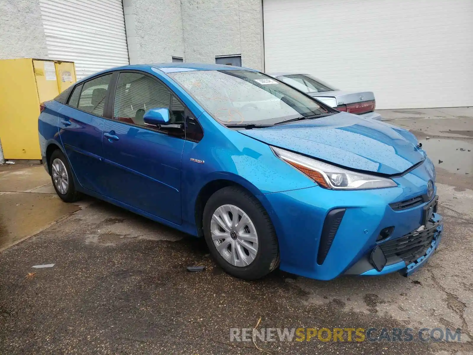 1 Photograph of a damaged car JTDKARFU7K3074568 TOYOTA PRIUS 2019