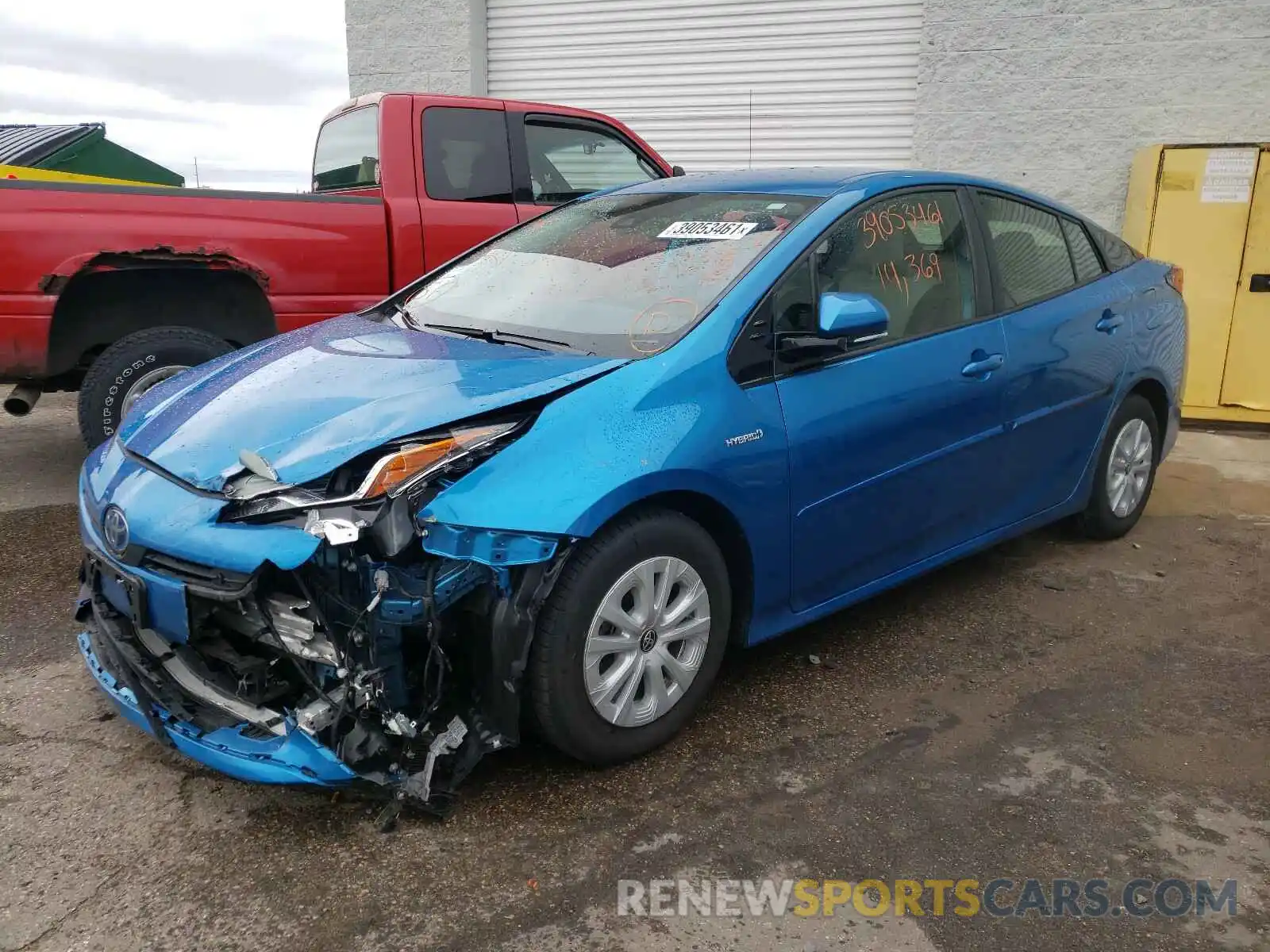 2 Photograph of a damaged car JTDKARFU7K3074568 TOYOTA PRIUS 2019