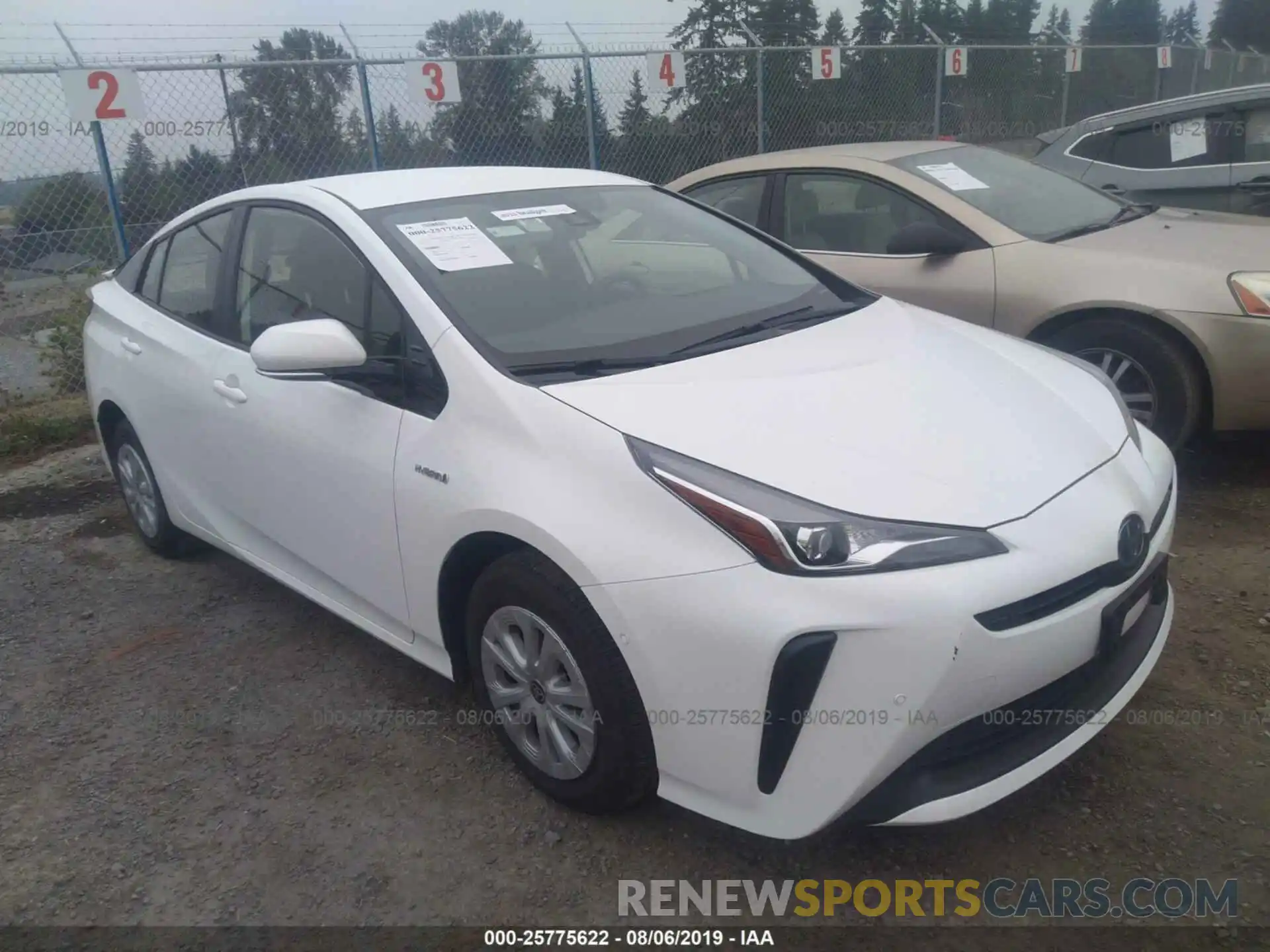 1 Photograph of a damaged car JTDKARFU7K3075719 TOYOTA PRIUS 2019