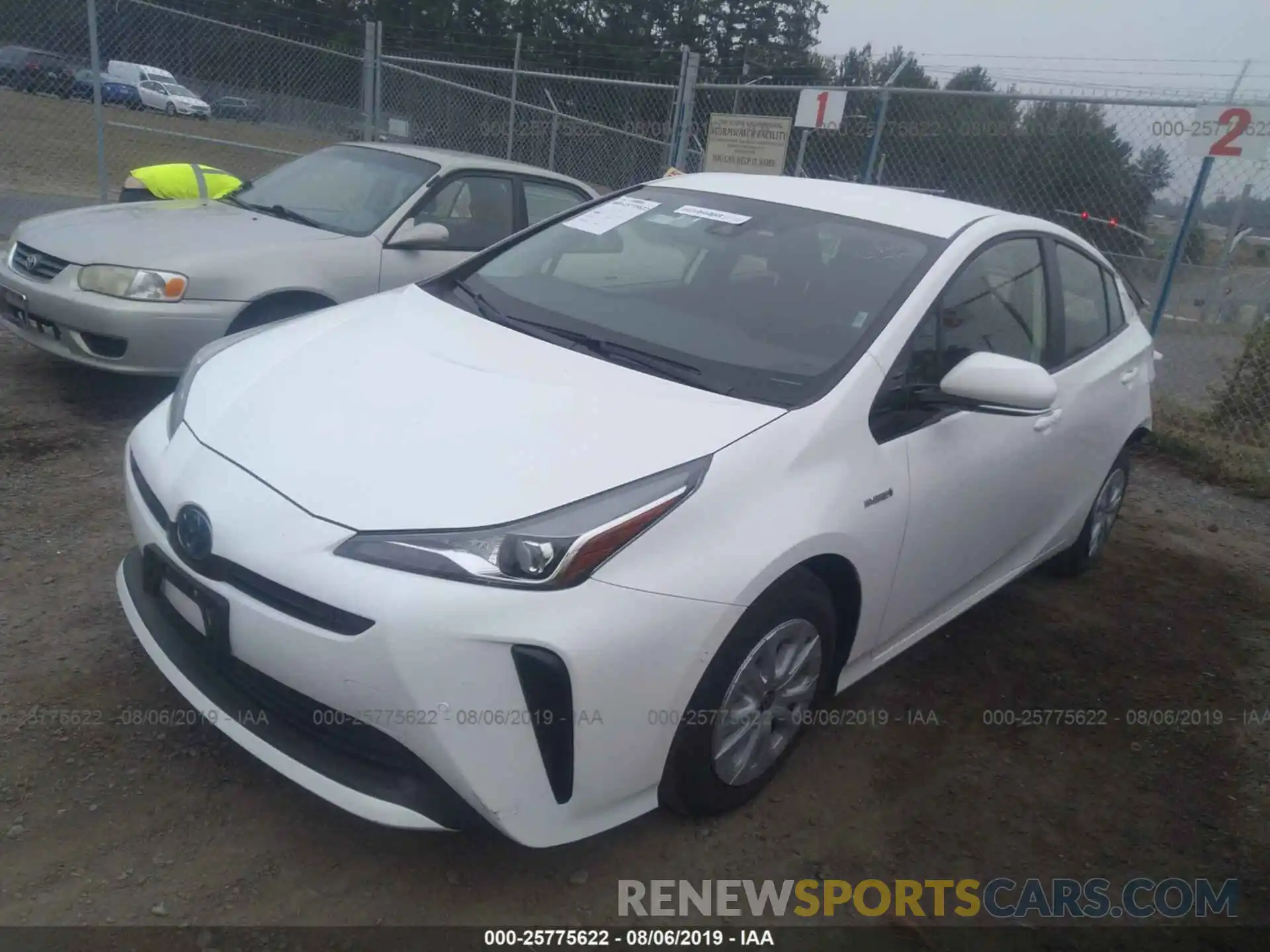 2 Photograph of a damaged car JTDKARFU7K3075719 TOYOTA PRIUS 2019