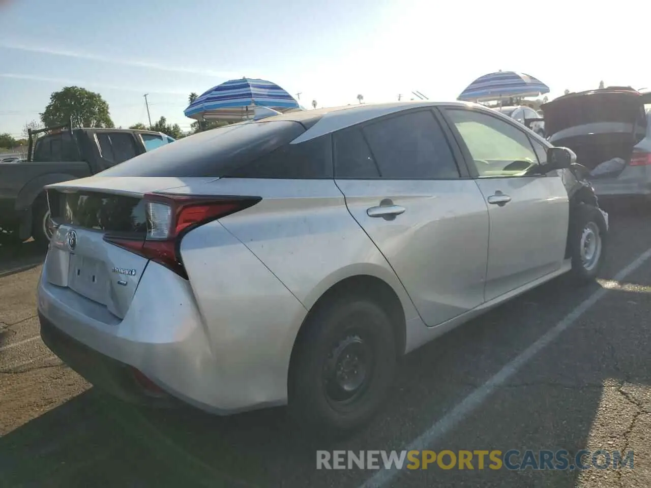 3 Photograph of a damaged car JTDKARFU7K3076157 TOYOTA PRIUS 2019