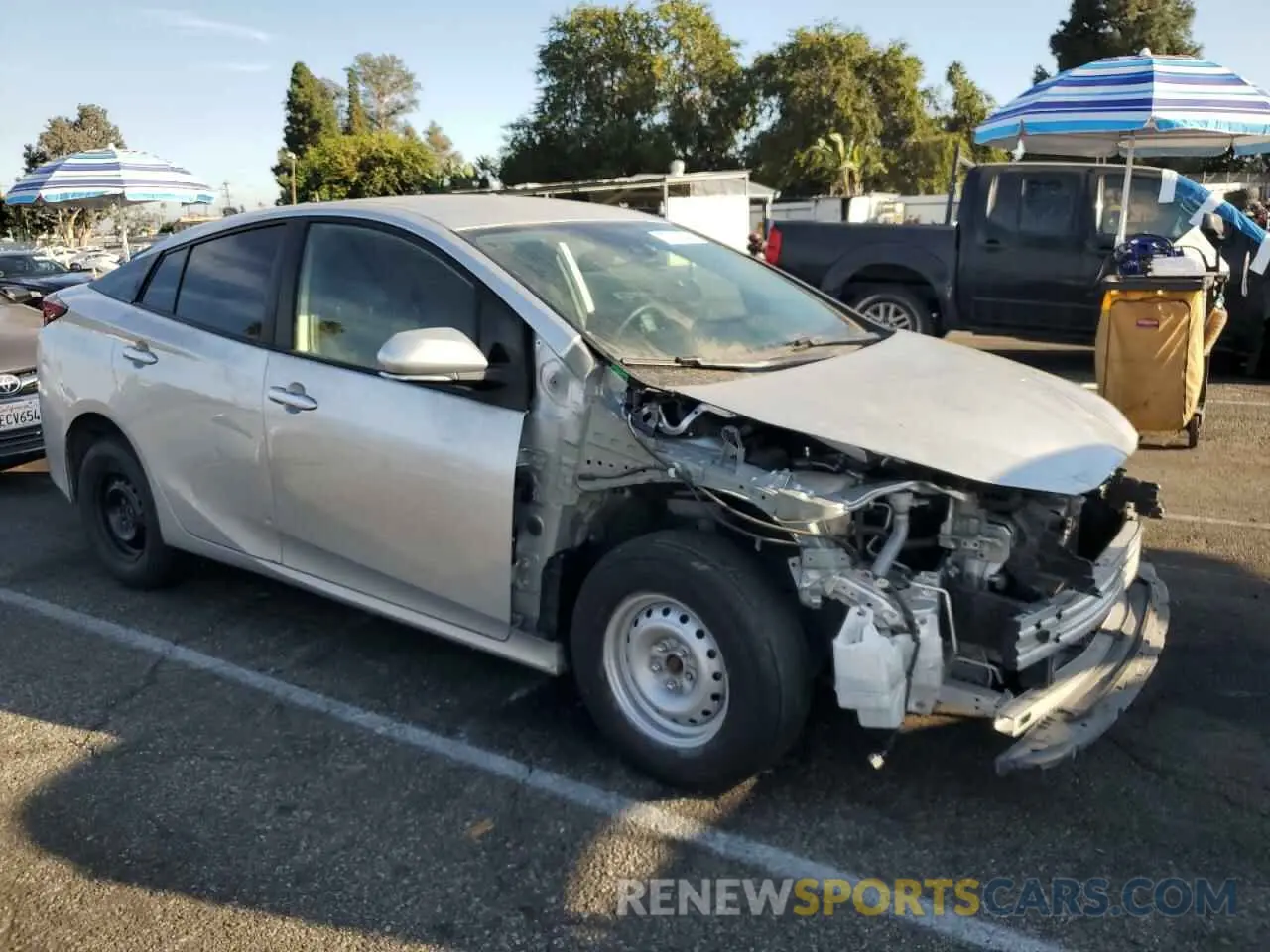 4 Photograph of a damaged car JTDKARFU7K3076157 TOYOTA PRIUS 2019