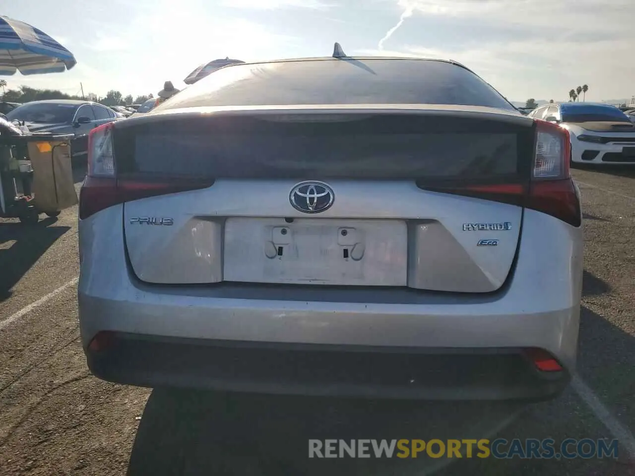6 Photograph of a damaged car JTDKARFU7K3076157 TOYOTA PRIUS 2019