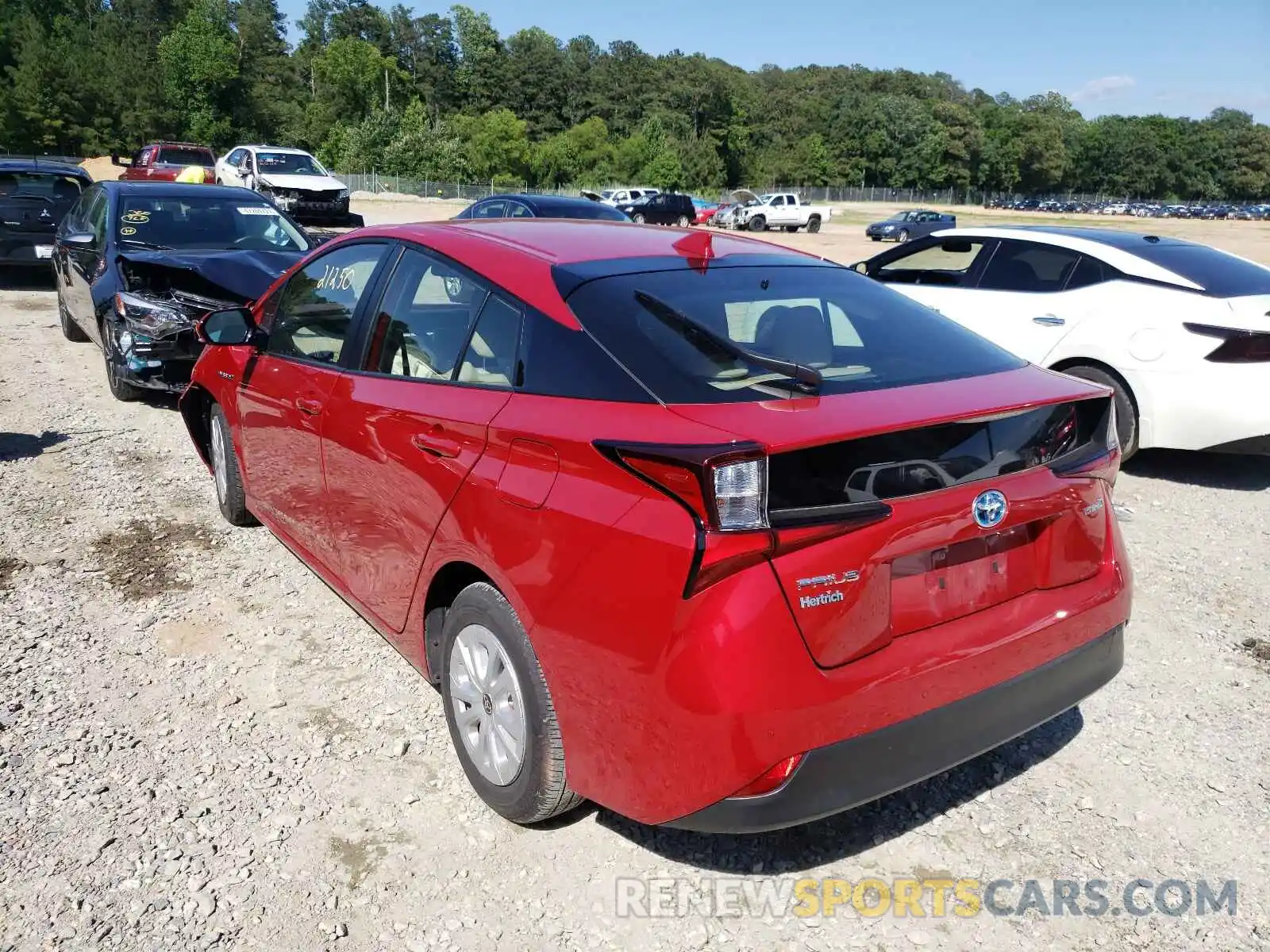 3 Photograph of a damaged car JTDKARFU7K3076675 TOYOTA PRIUS 2019