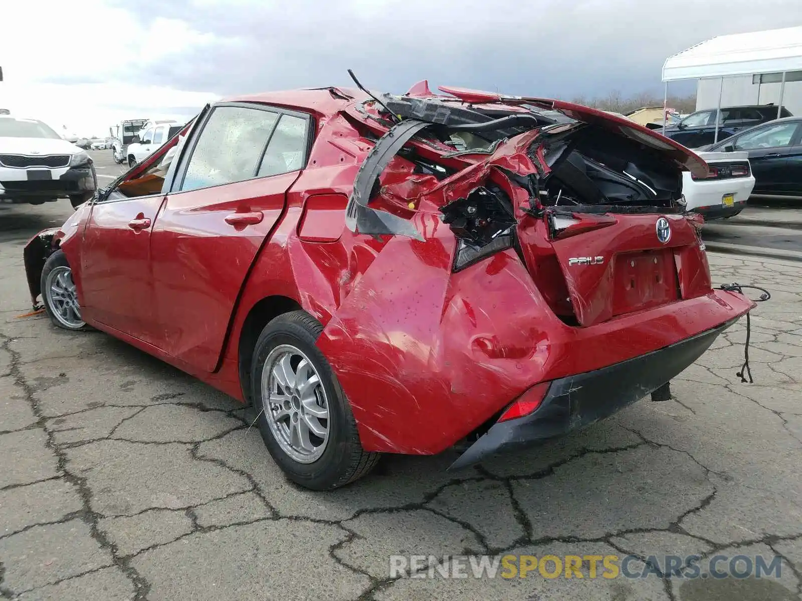 3 Photograph of a damaged car JTDKARFU7K3081729 TOYOTA PRIUS 2019