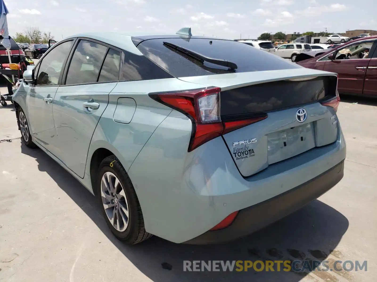 3 Photograph of a damaged car JTDKARFU7K3082640 TOYOTA PRIUS 2019