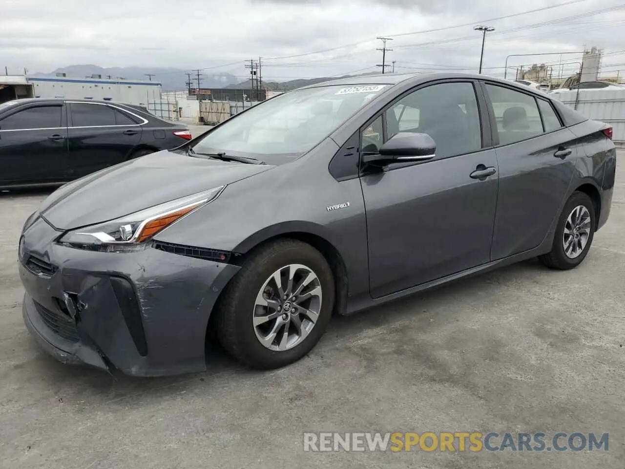 1 Photograph of a damaged car JTDKARFU7K3086591 TOYOTA PRIUS 2019