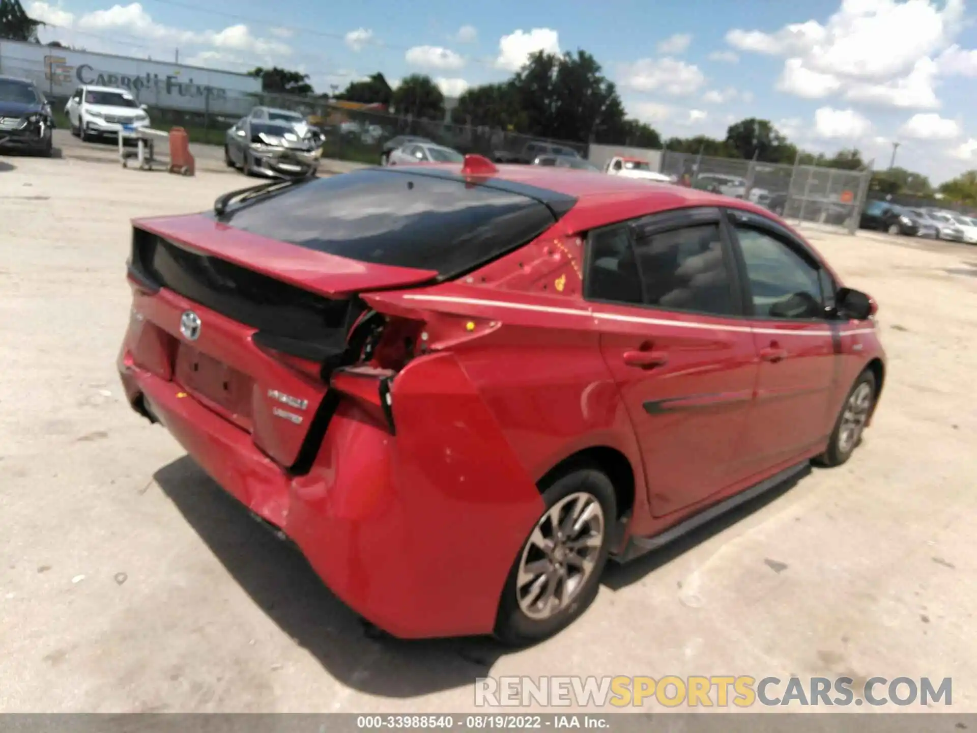 4 Photograph of a damaged car JTDKARFU7K3086915 TOYOTA PRIUS 2019