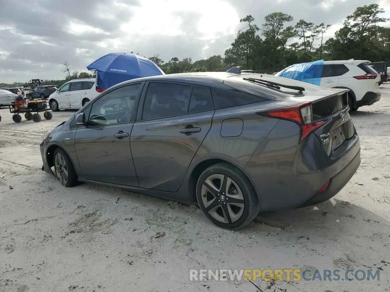 2 Photograph of a damaged car JTDKARFU7K3087515 TOYOTA PRIUS 2019