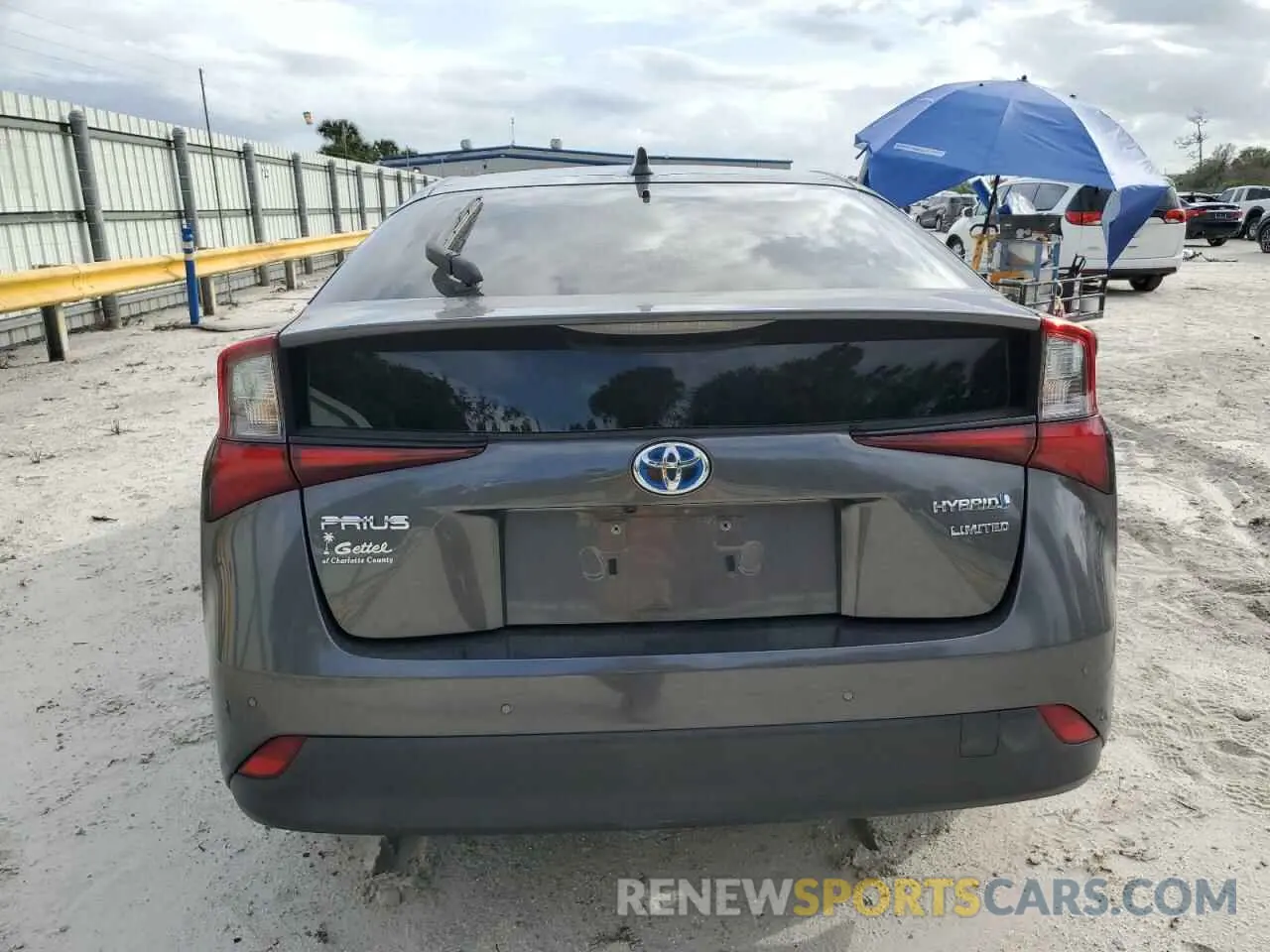 6 Photograph of a damaged car JTDKARFU7K3087515 TOYOTA PRIUS 2019