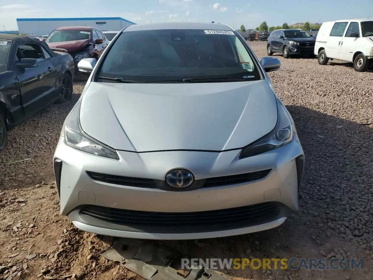 5 Photograph of a damaged car JTDKARFU7K3087904 TOYOTA PRIUS 2019