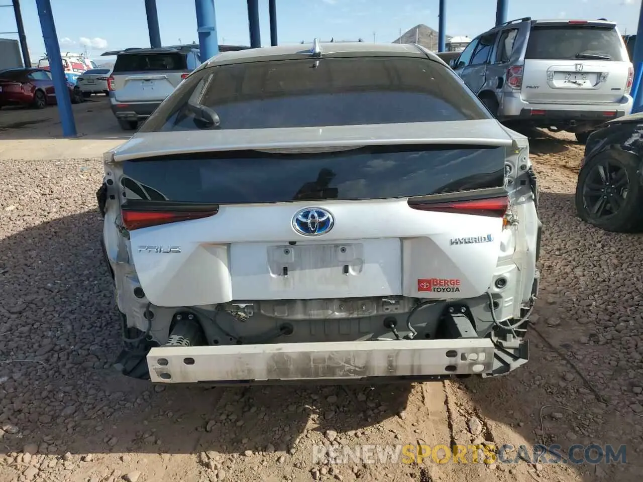 6 Photograph of a damaged car JTDKARFU7K3087904 TOYOTA PRIUS 2019