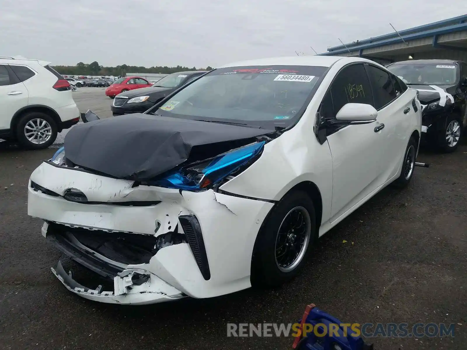 2 Photograph of a damaged car JTDKARFU7K3090298 TOYOTA PRIUS 2019