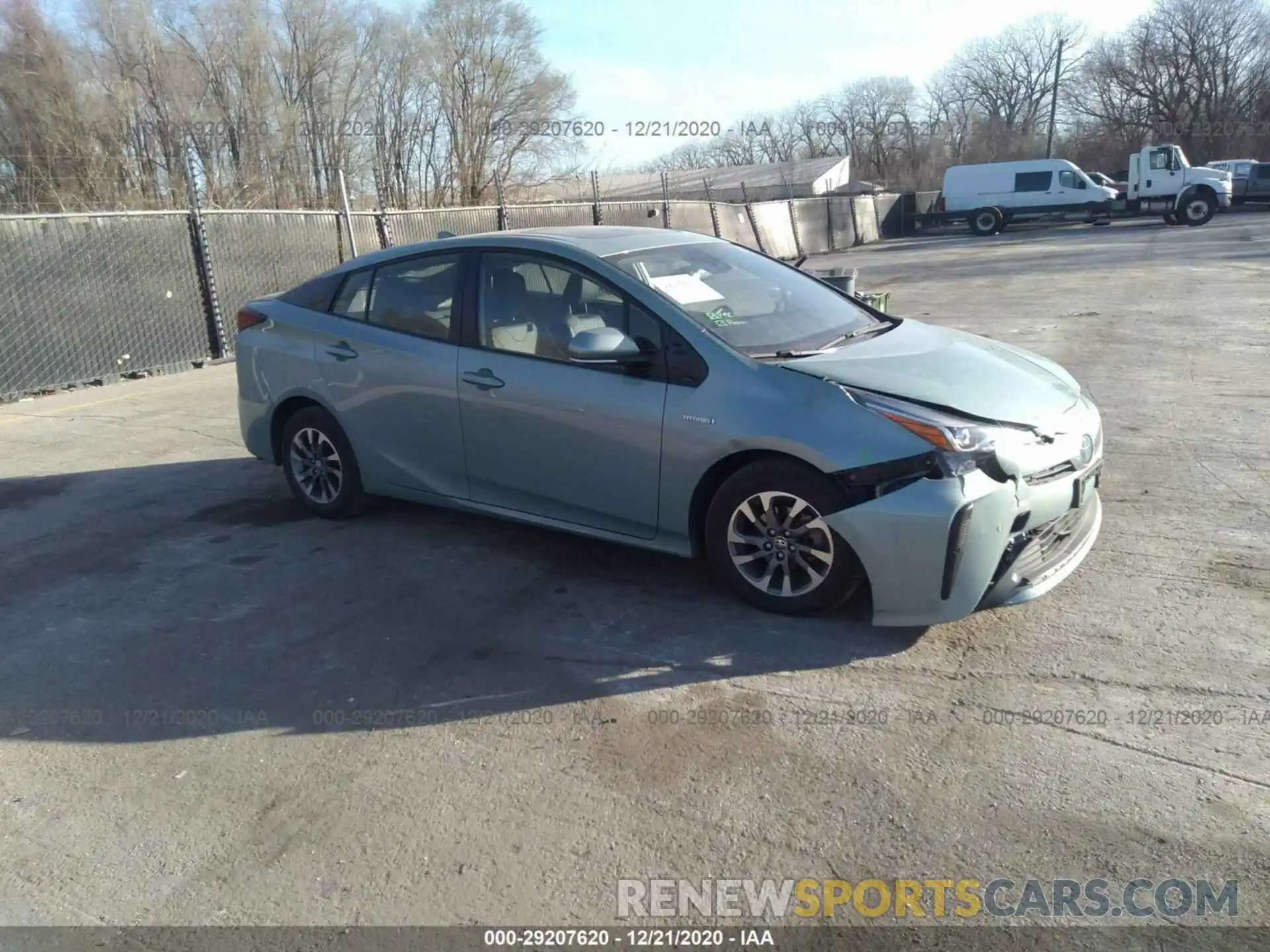 1 Photograph of a damaged car JTDKARFU7K3094352 TOYOTA PRIUS 2019