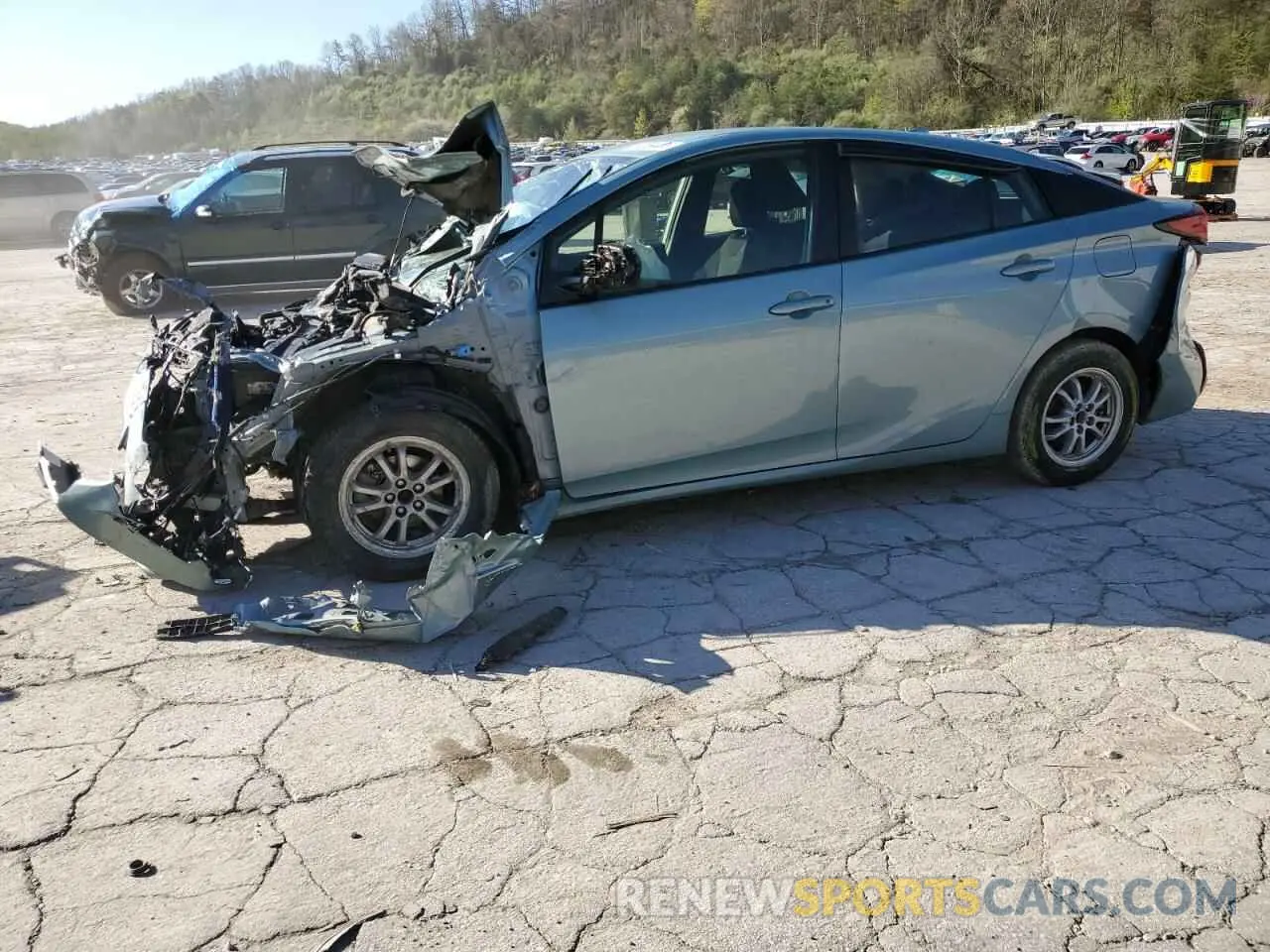 1 Photograph of a damaged car JTDKARFU7K3095131 TOYOTA PRIUS 2019