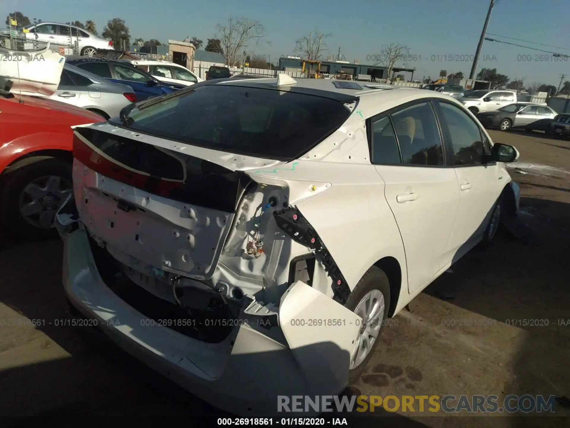 4 Photograph of a damaged car JTDKARFU7K3096859 TOYOTA PRIUS 2019